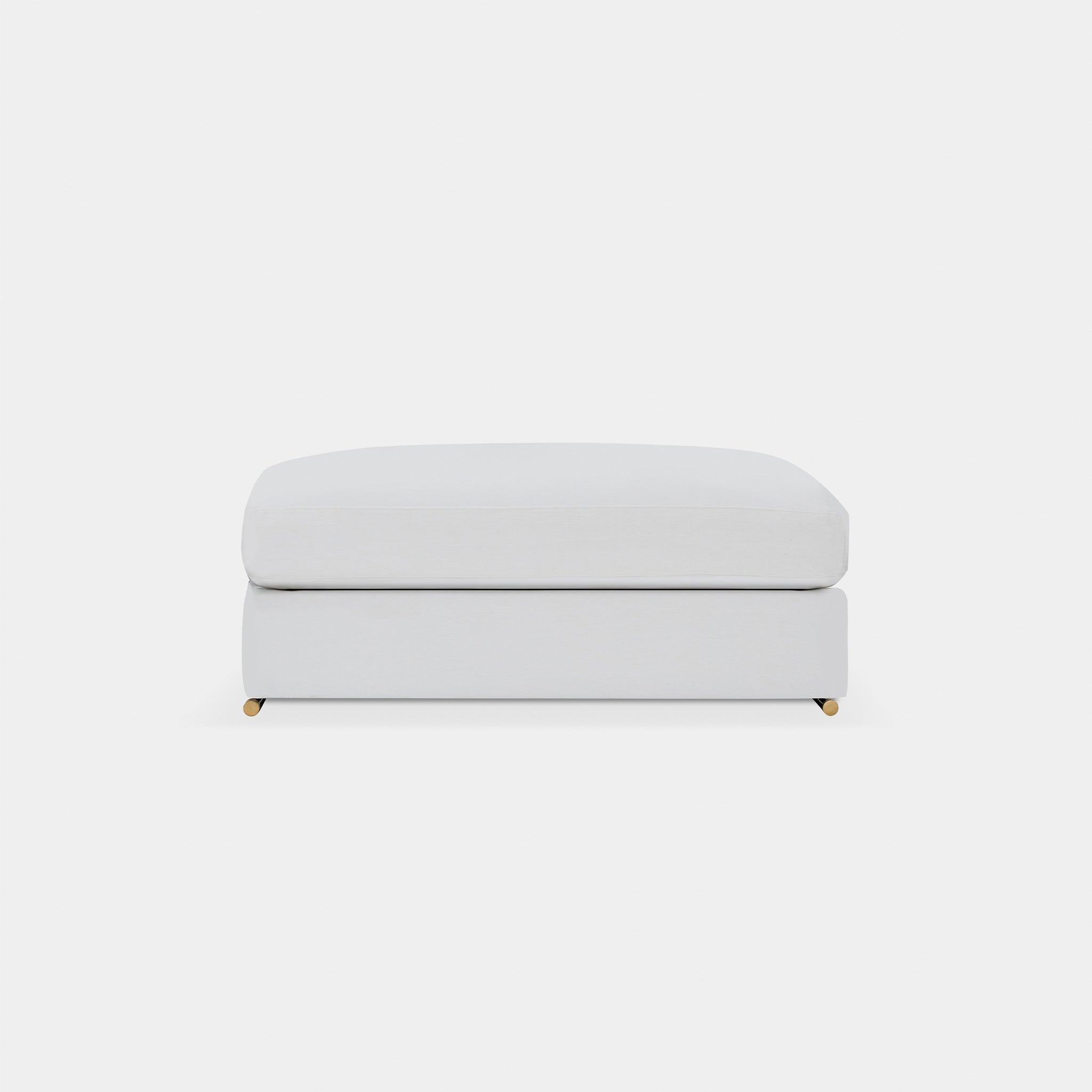 Harbour Ocean Ottoman - Harbour Belgian Linen Mushroom