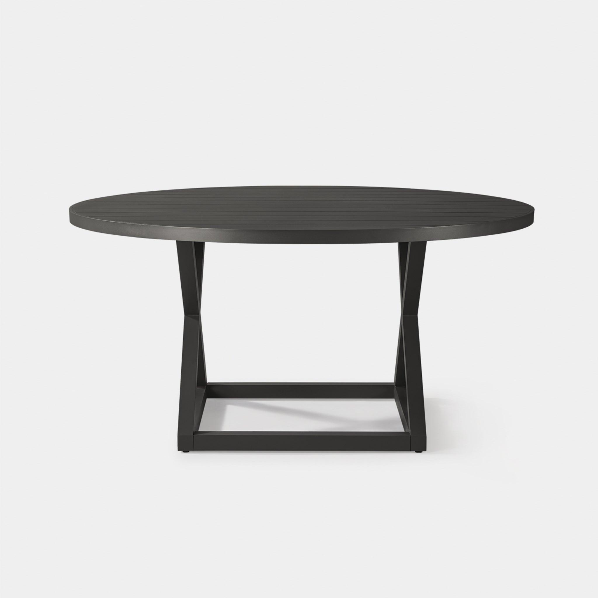 Harbour Pacific Aluminum Round Dining Table 60" - Aluminum Asteroid