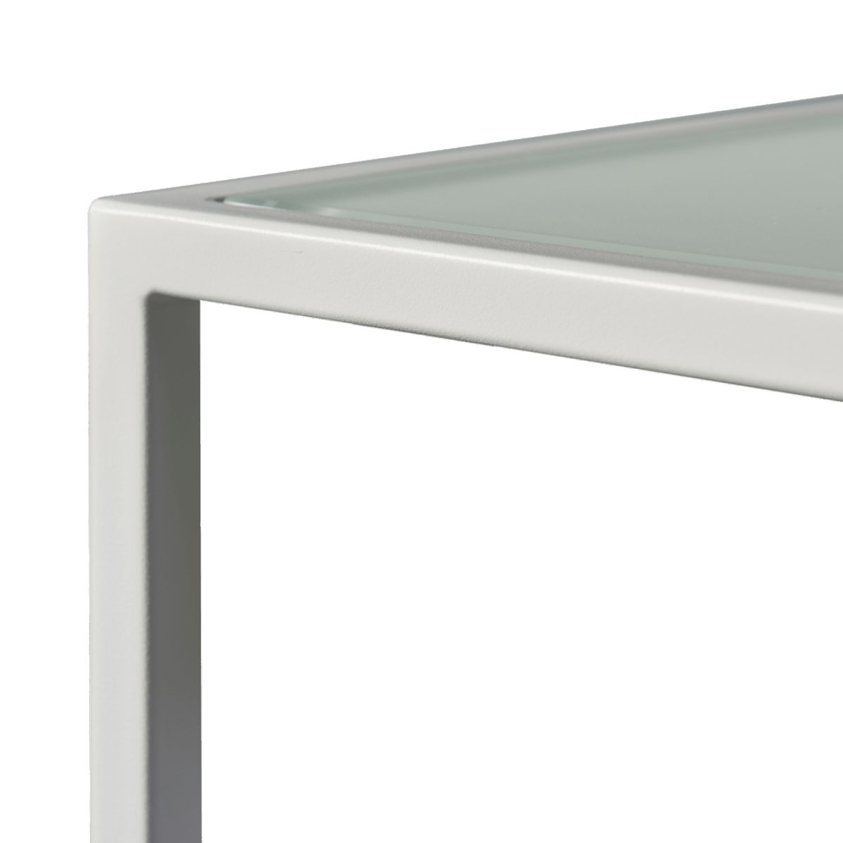 Harbour - Pace Square Side Table in Aluminum White, Marble White