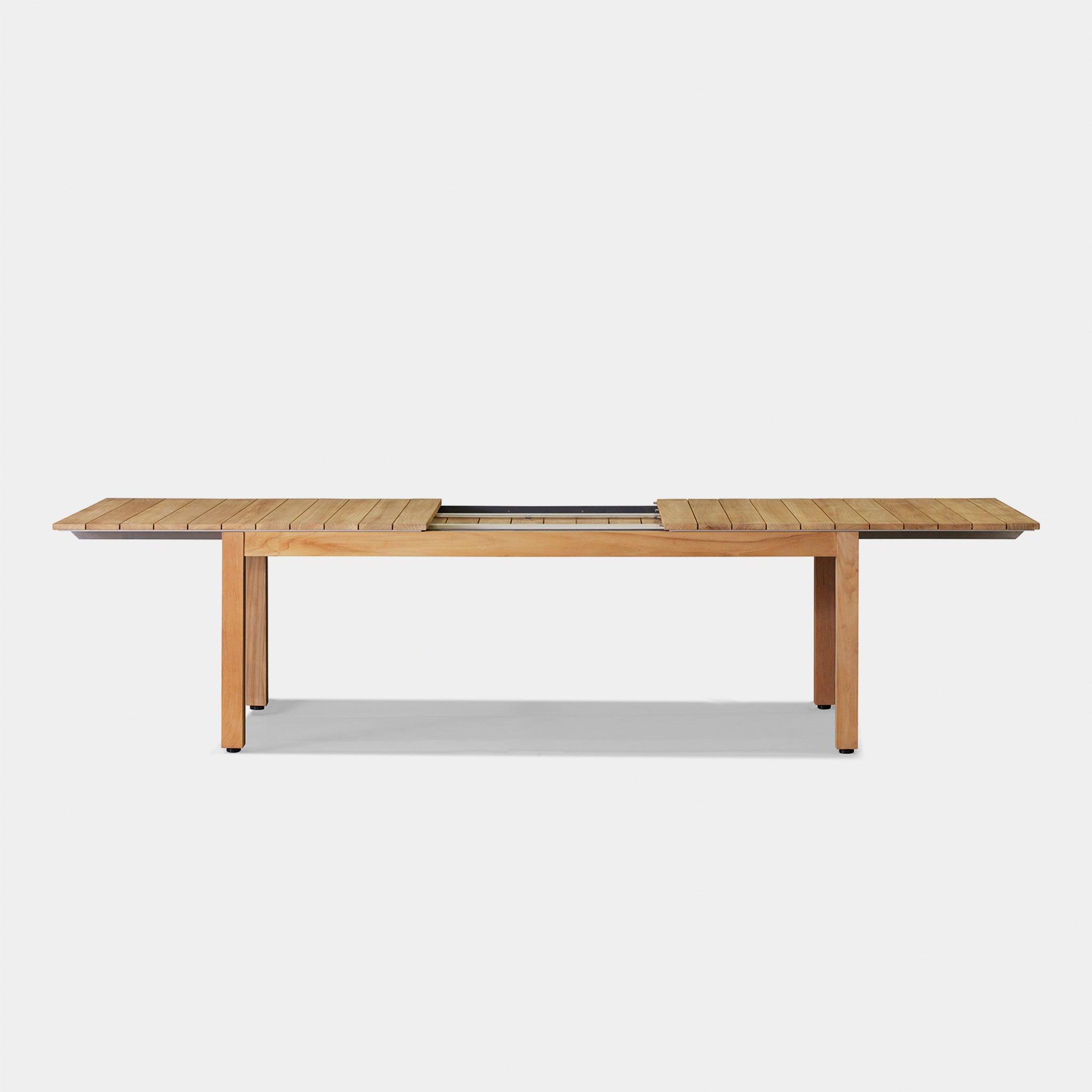 Harbour Pacific Extension Dining Table - Aluminum Asteroid, Teak Brown