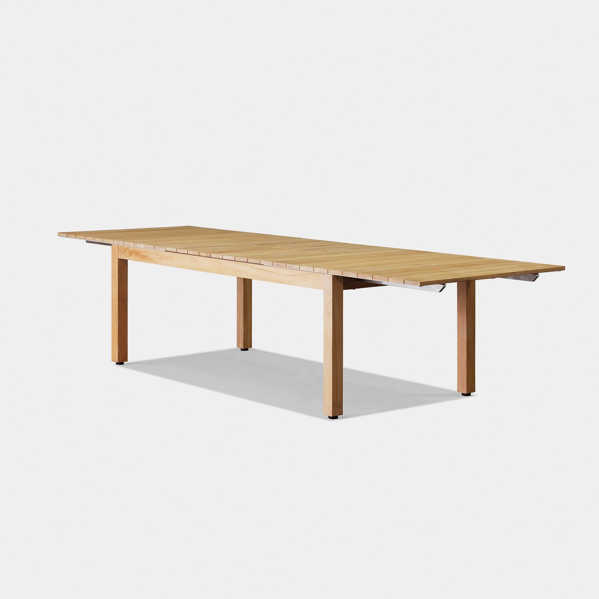 Harbour Pacific Extension Dining Table - Aluminum Asteroid, Teak Brown