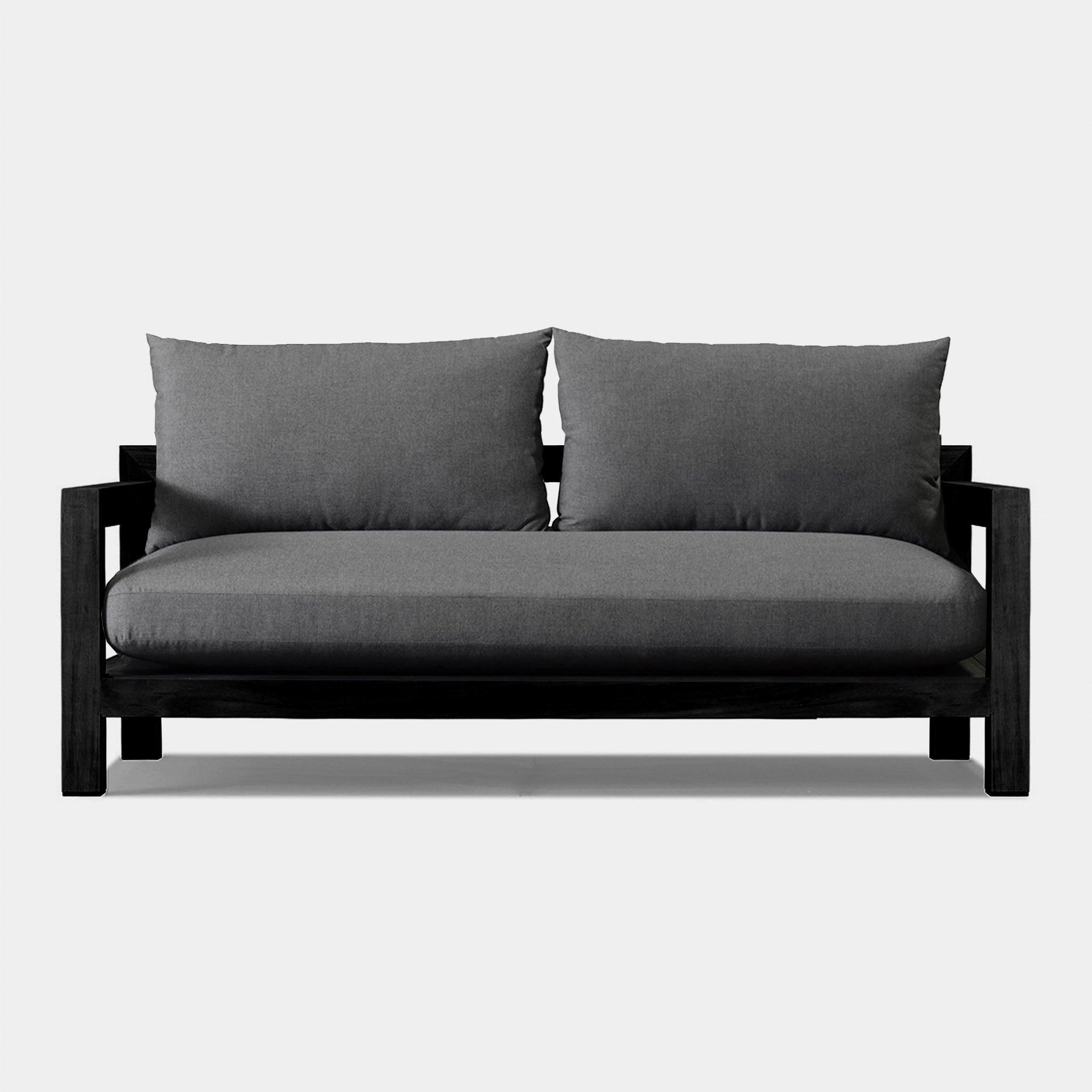 Harbour Pacific 2 Seat Sofa - Teak Natural, Cast Slate, Batyline Silver