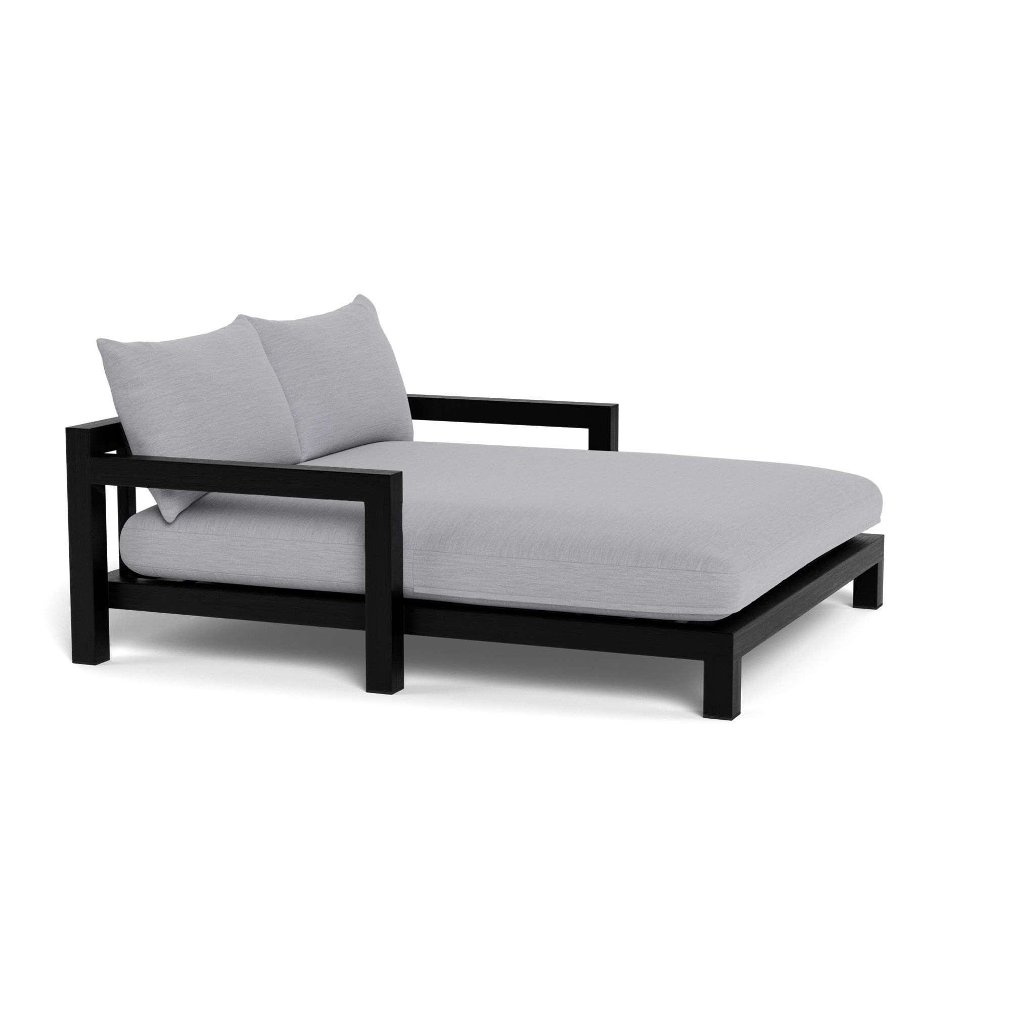 Harbour Pacific Daybed - Teak Charcoal, Panama Cloud, Batyline Black