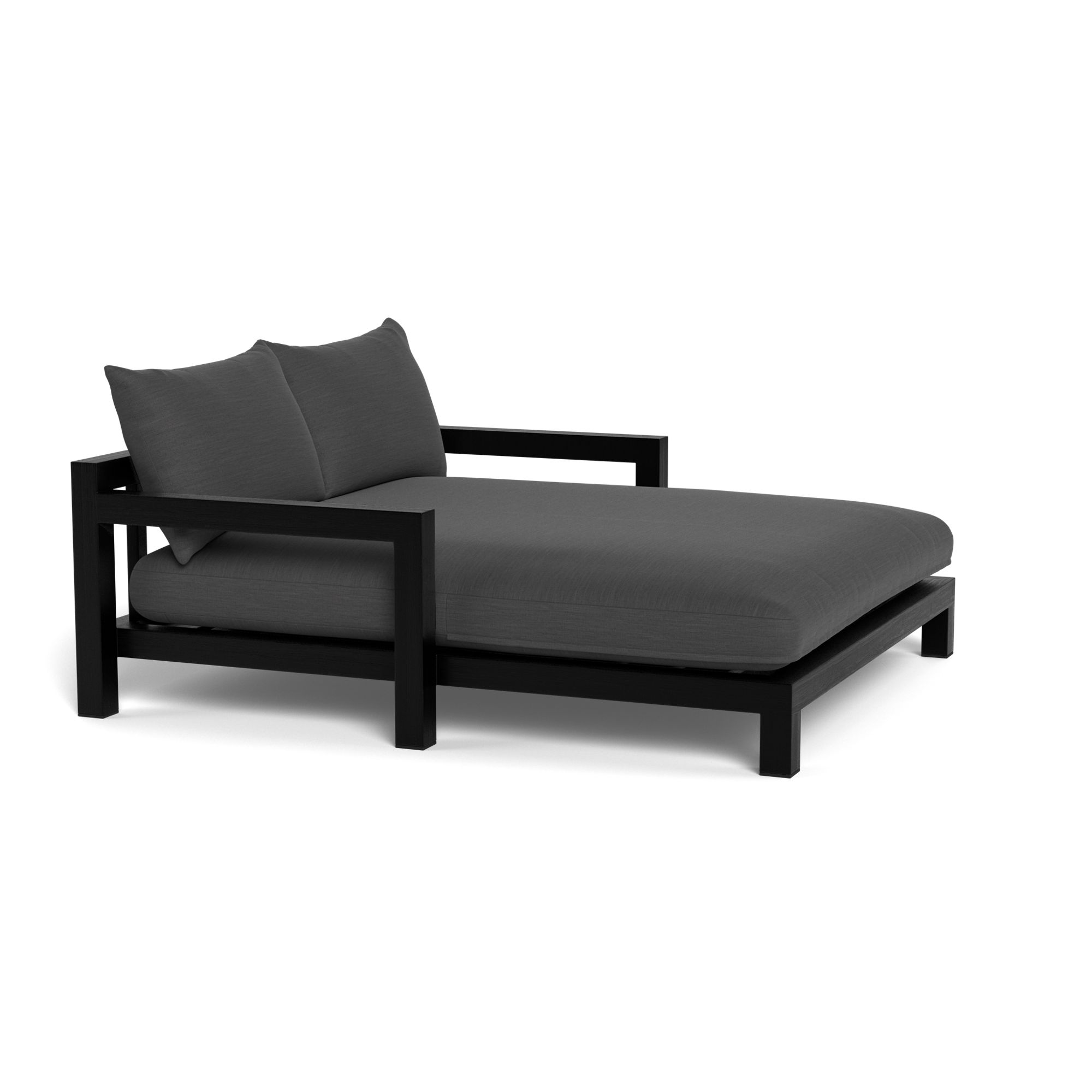 Harbour Pacific Daybed - Teak Charcoal, Panama Grafito, Batyline Black