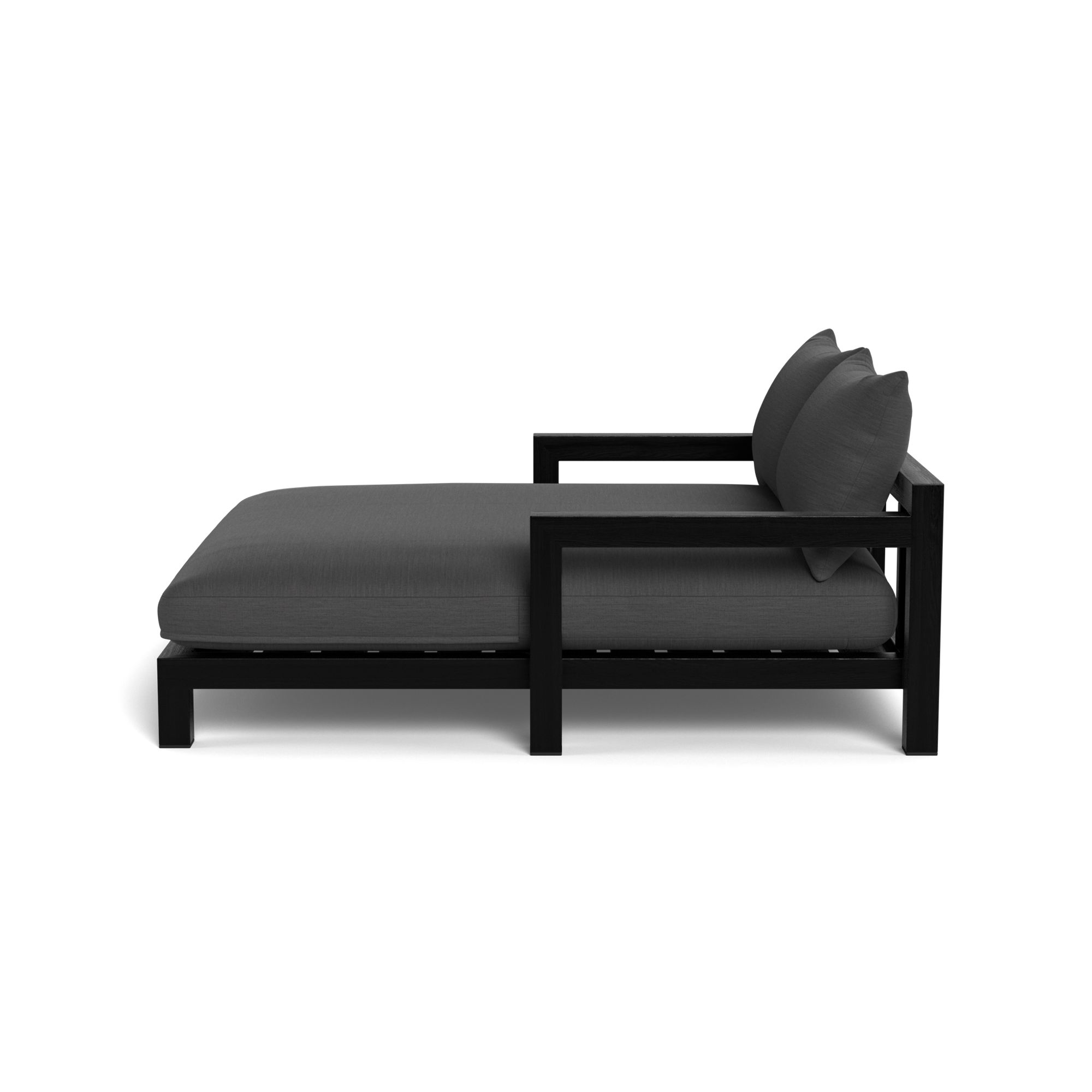 Harbour Pacific Daybed - Teak Charcoal, Panama Grafito, Batyline Black