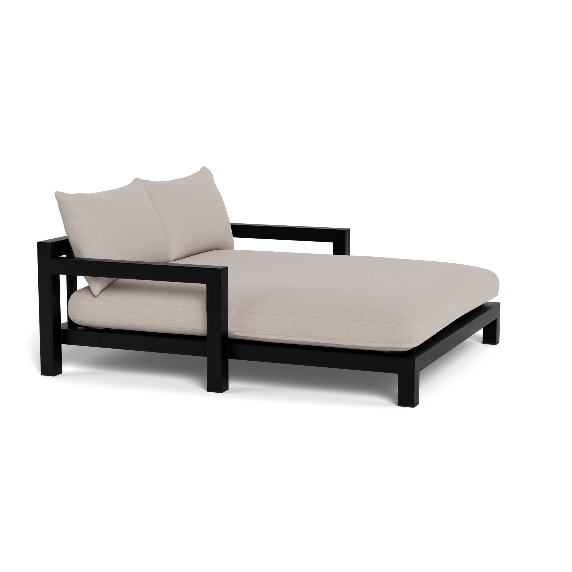 Harbour Pacific Daybed - Teak Charcoal, Panama Marble, Batyline Black