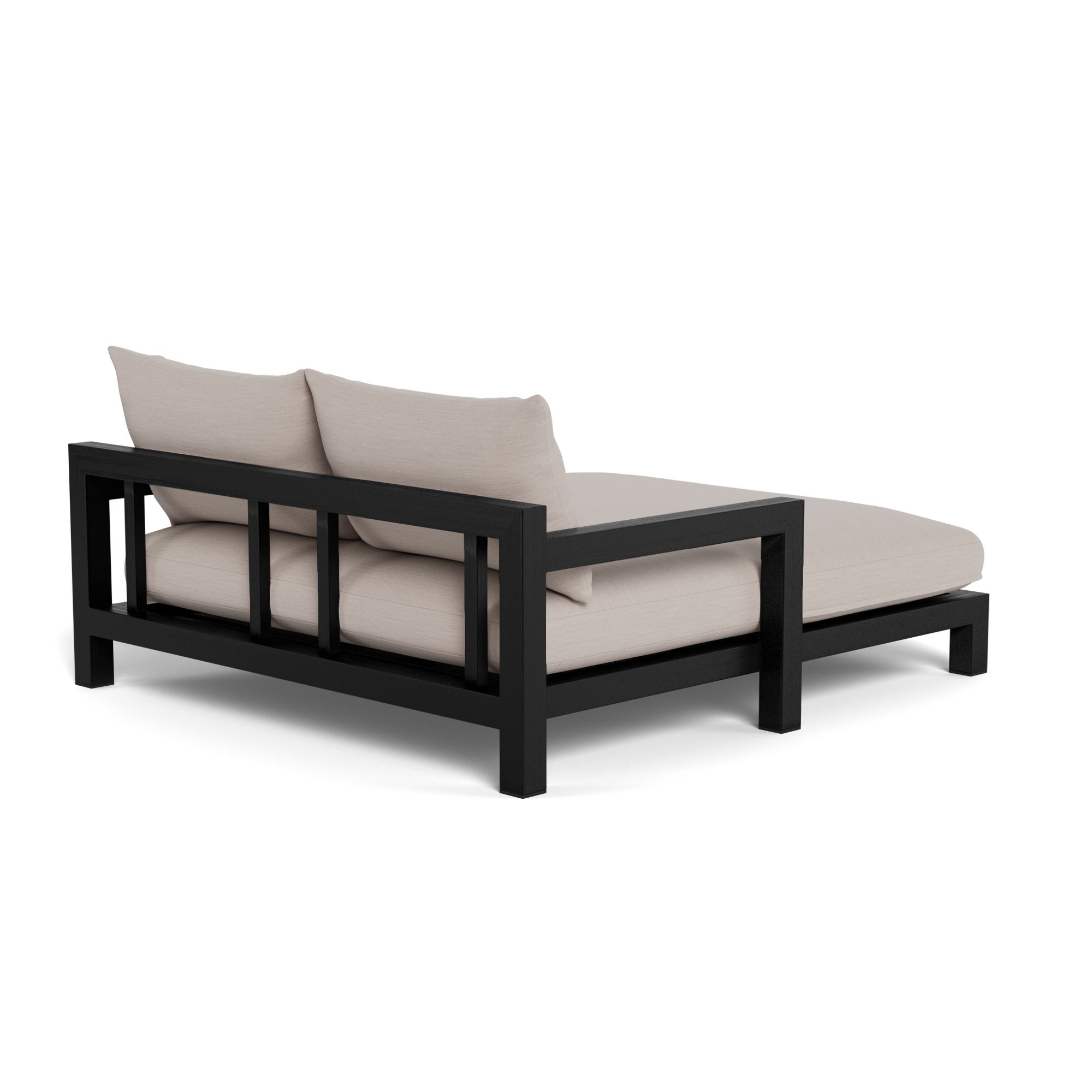 Harbour Pacific Daybed - Teak Charcoal, Panama Marble, Batyline Black