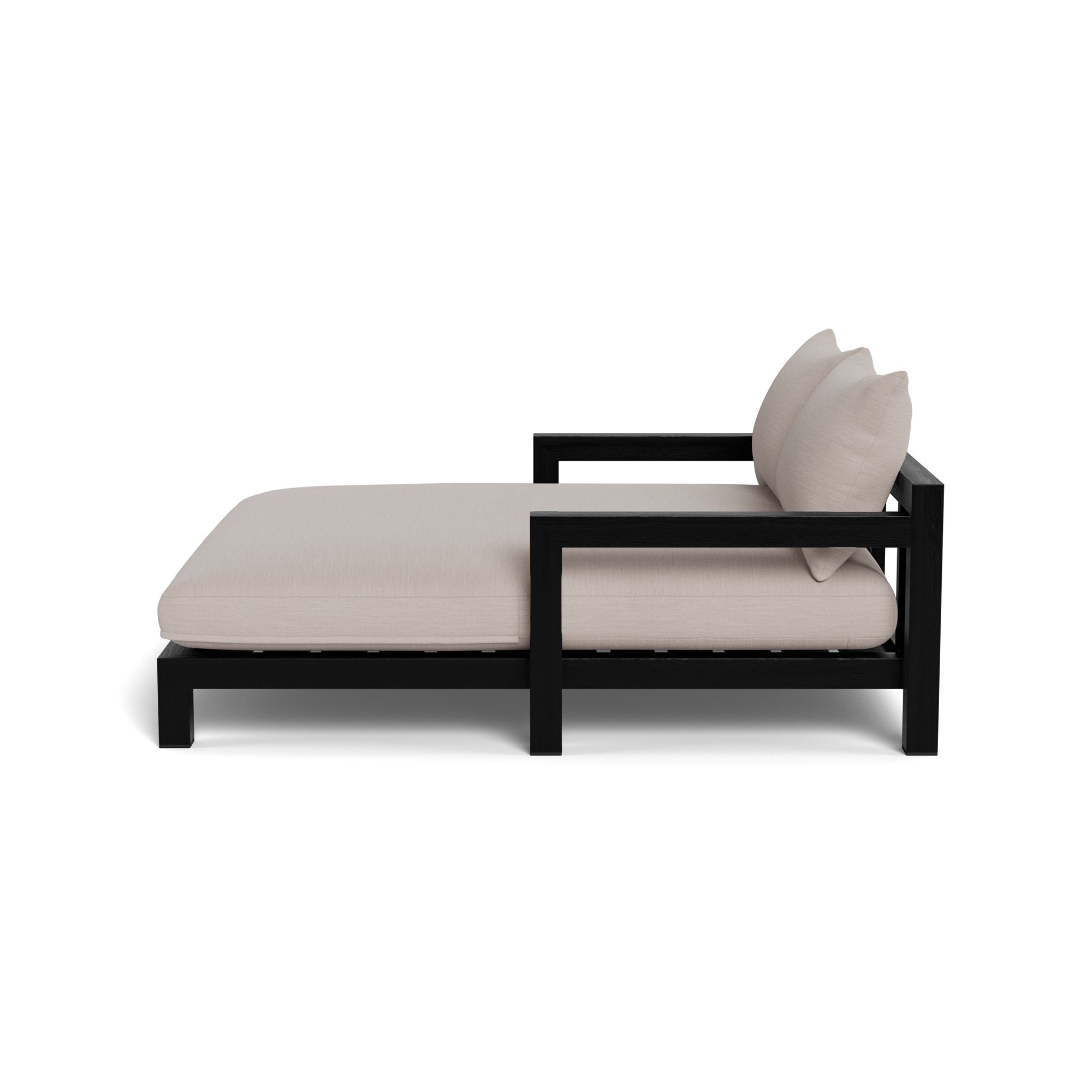 Harbour Pacific Daybed - Teak Charcoal, Panama Marble, Batyline Black