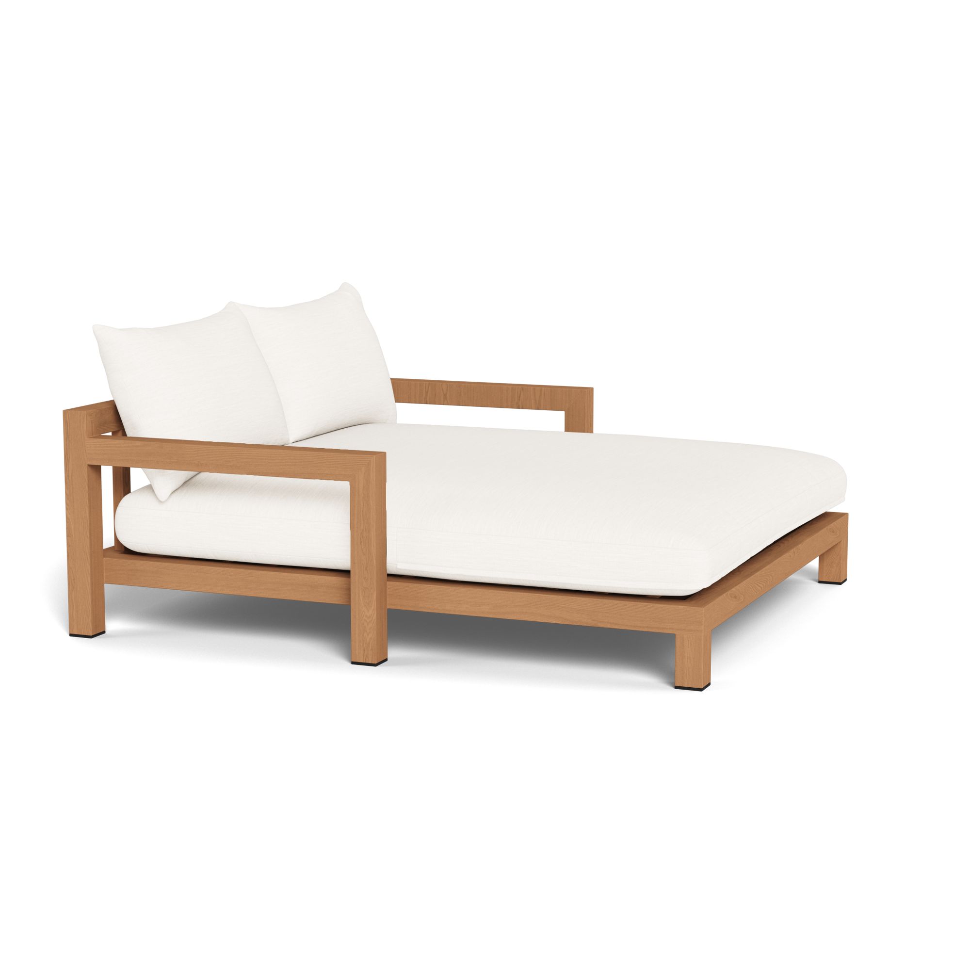 Harbour Pacific Daybed - Teak Natural, Panama Blanco, Batyline White