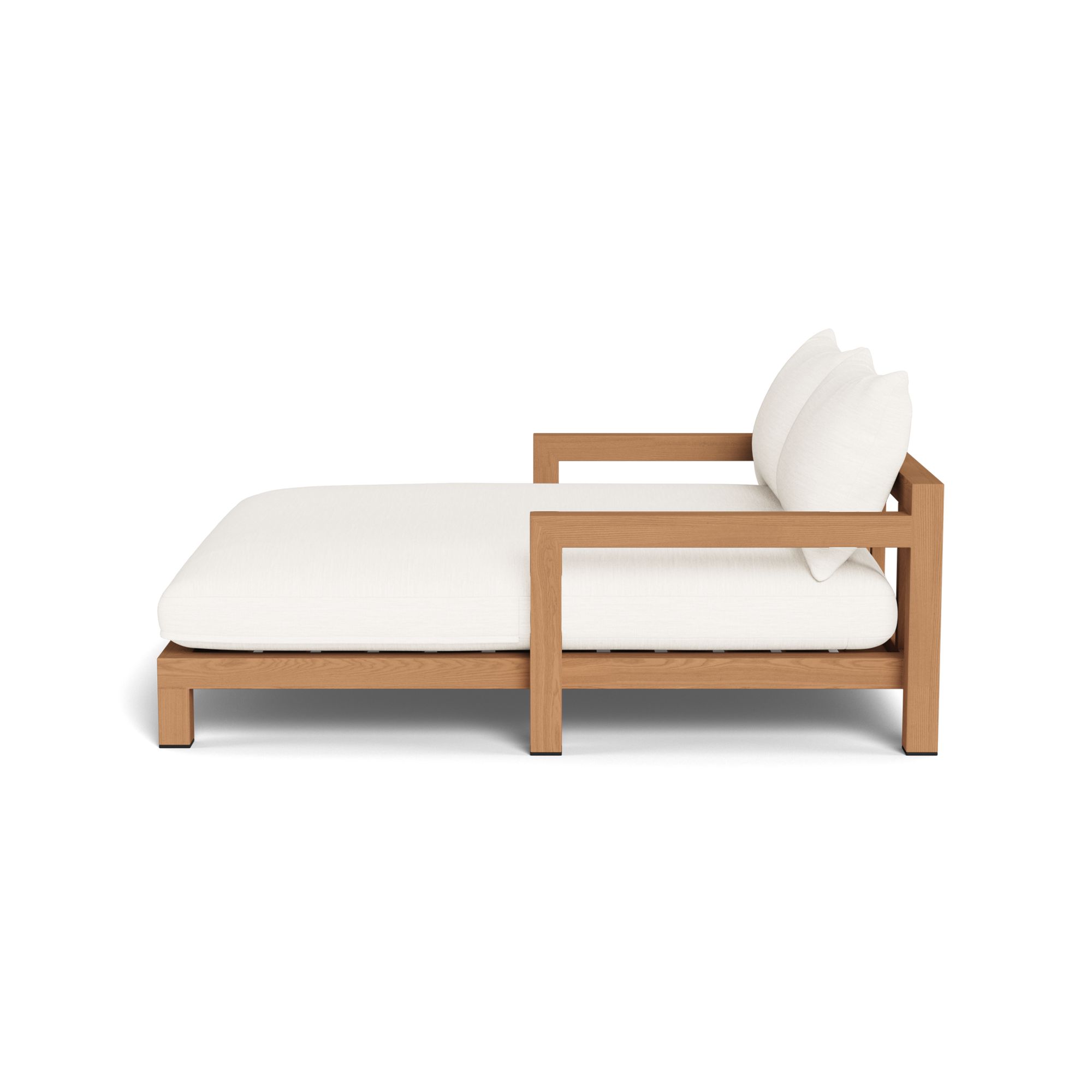 Harbour Pacific Daybed - Teak Natural, Panama Blanco, Batyline White