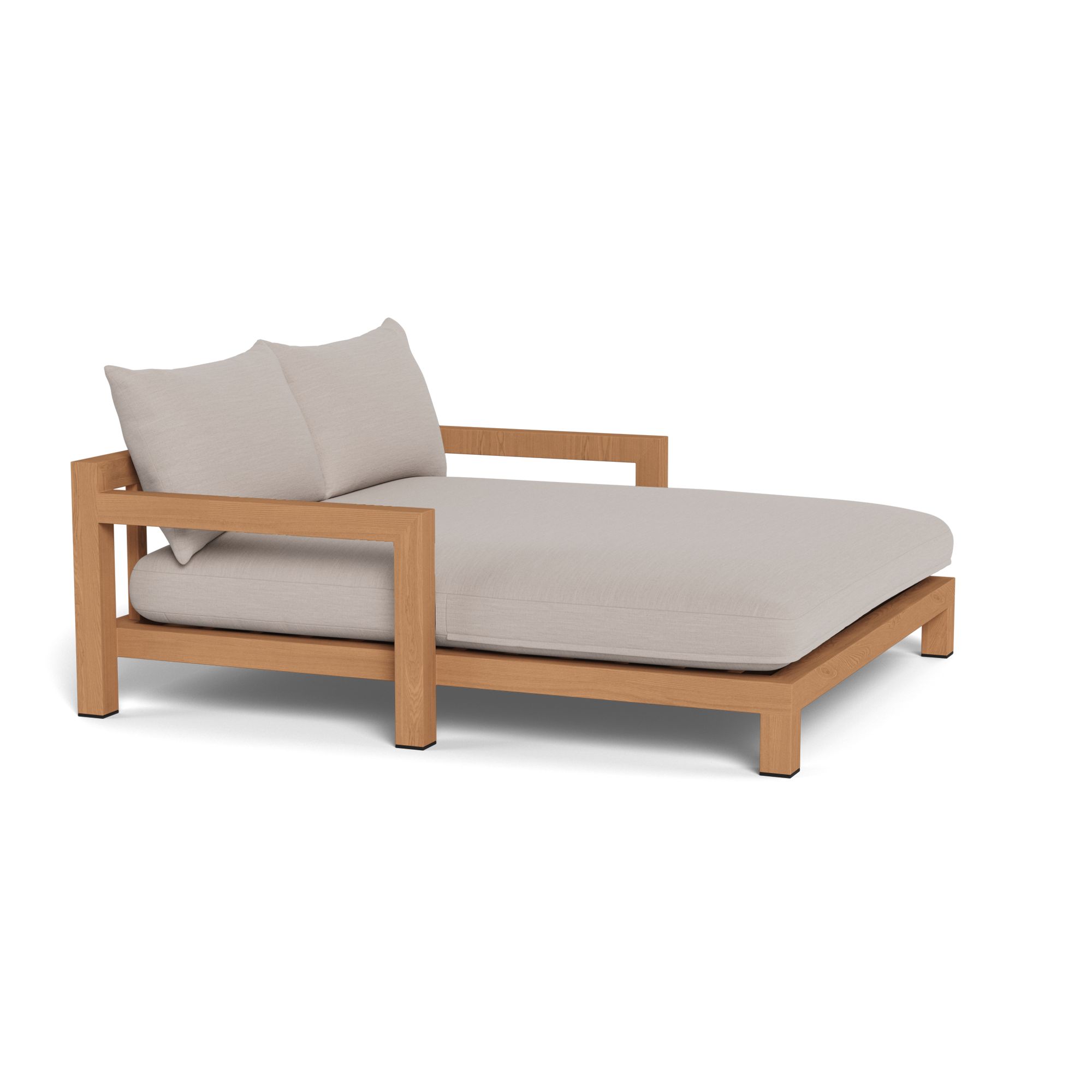 Harbour Pacific Daybed - Teak Natural, Panama Marble, Batyline White