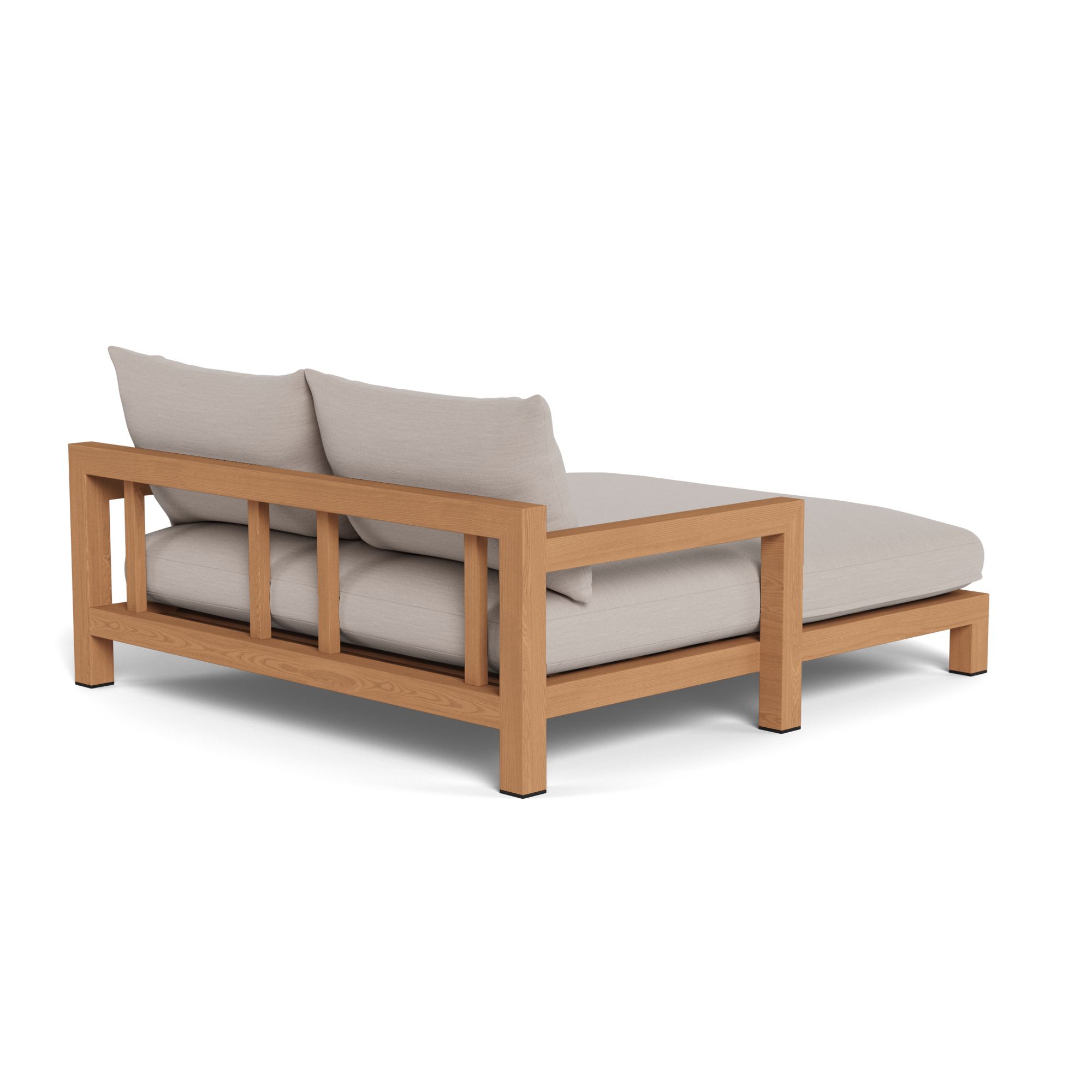 Harbour Pacific Daybed - Teak Natural, Panama Marble, Batyline White