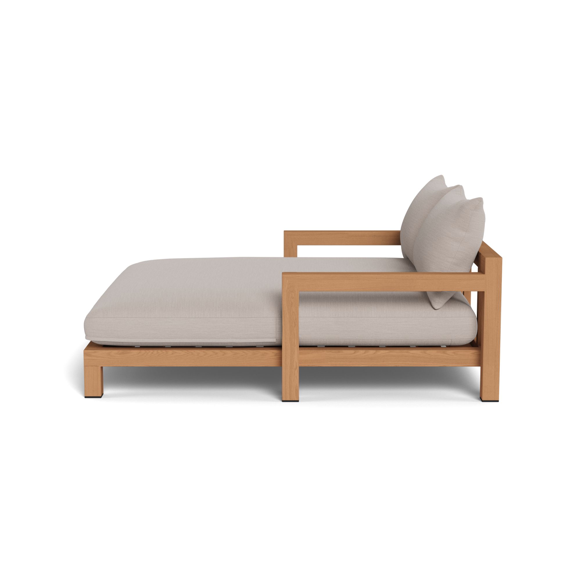 Harbour Pacific Daybed - Teak Natural, Panama Marble, Batyline White