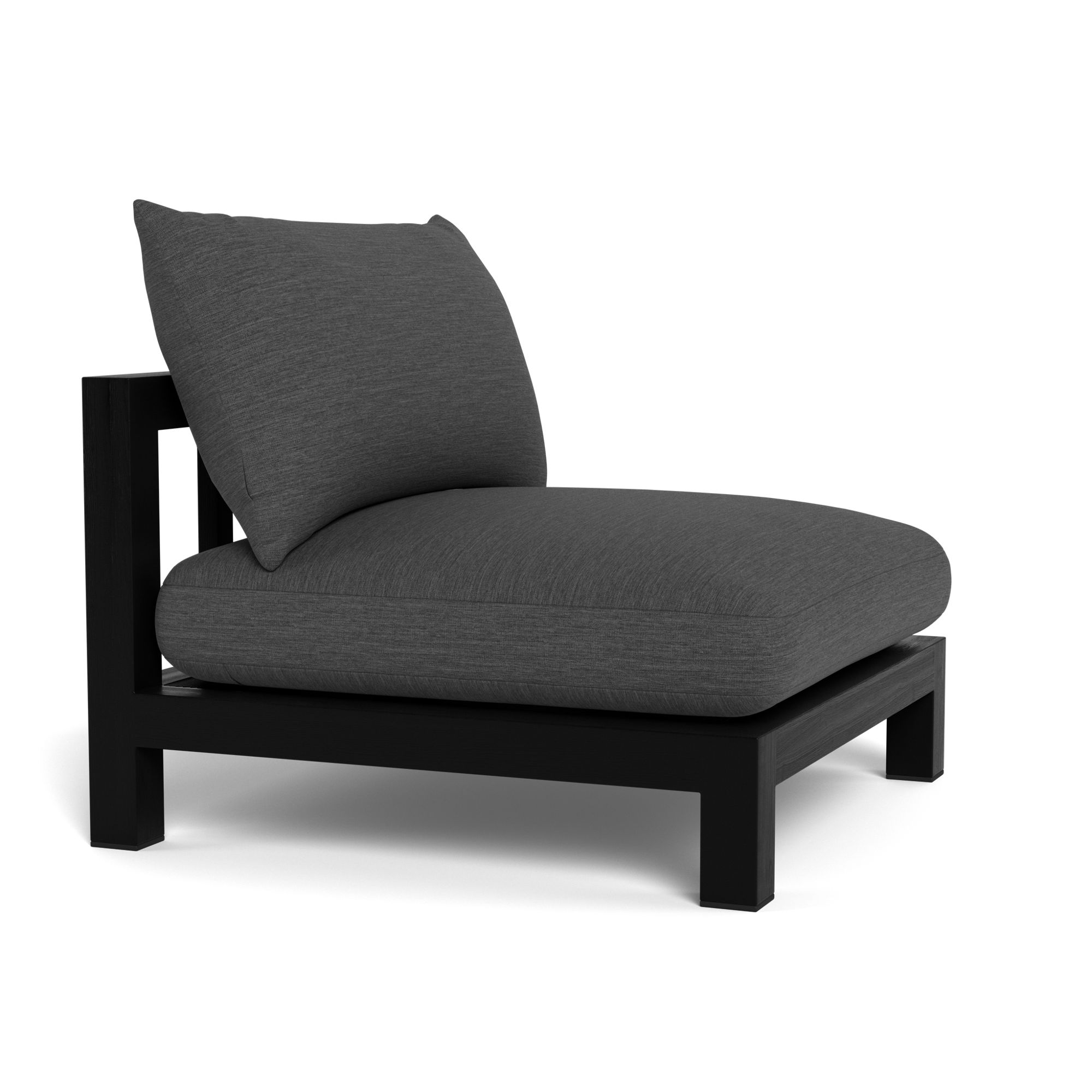 Harbour Pacific Armless Single - Teak Charcoal, Lisos Grafito, Batyline Black