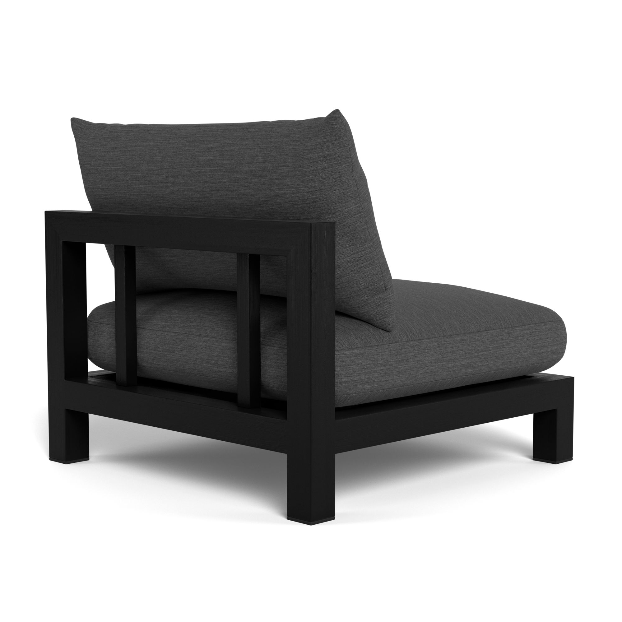 Harbour Pacific Armless Single - Teak Charcoal, Lisos Grafito, Batyline Black