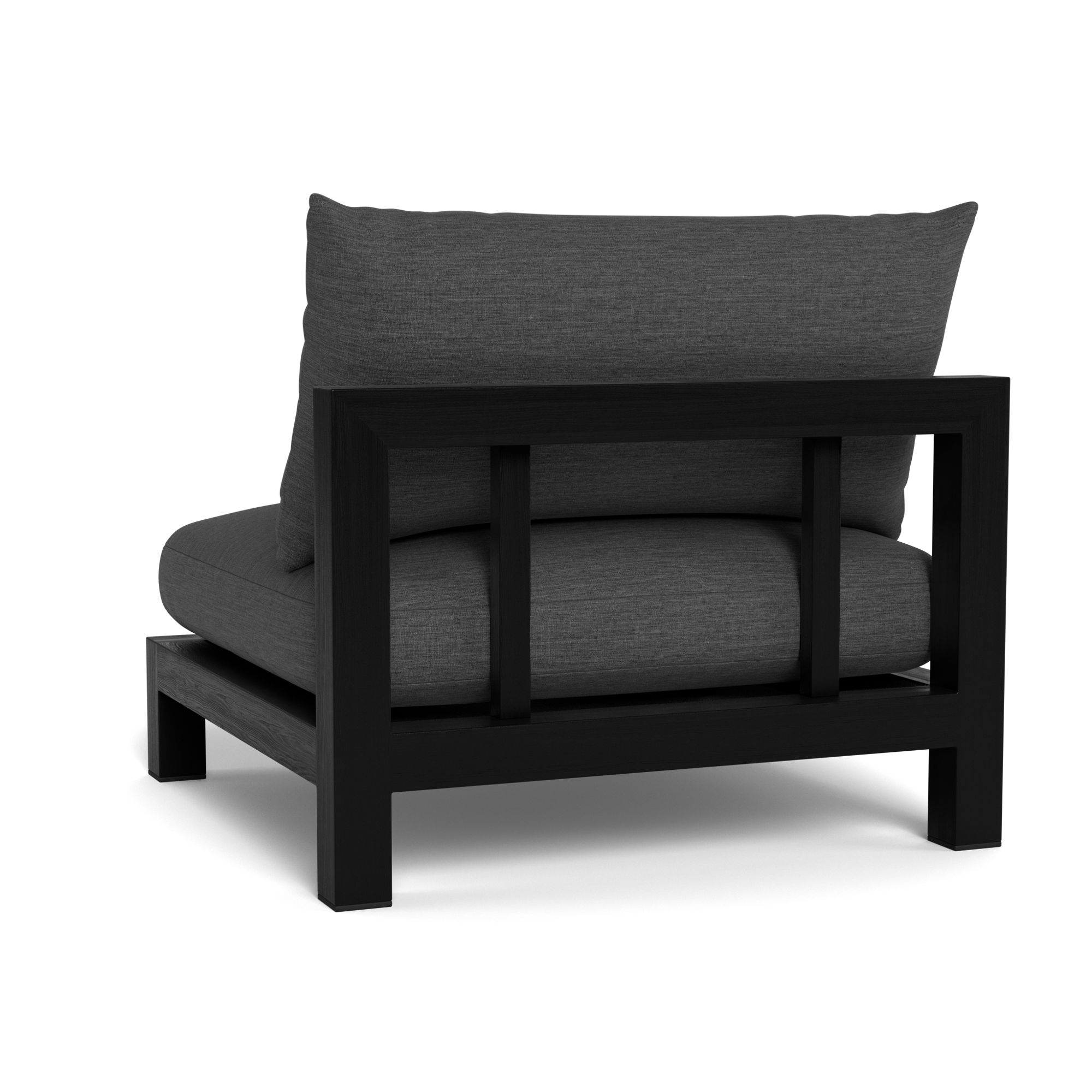 Harbour Pacific Armless Single - Teak Charcoal, Lisos Grafito, Batyline Black