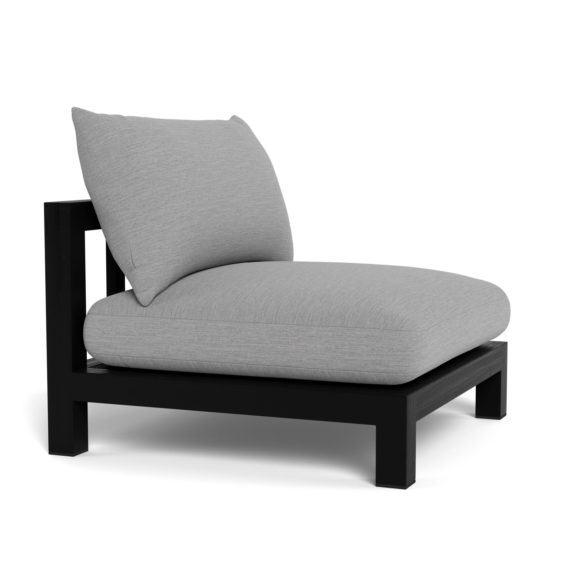 Harbour Pacific Armless Single - Teak Charcoal, Lisos Piedra, Batyline Black