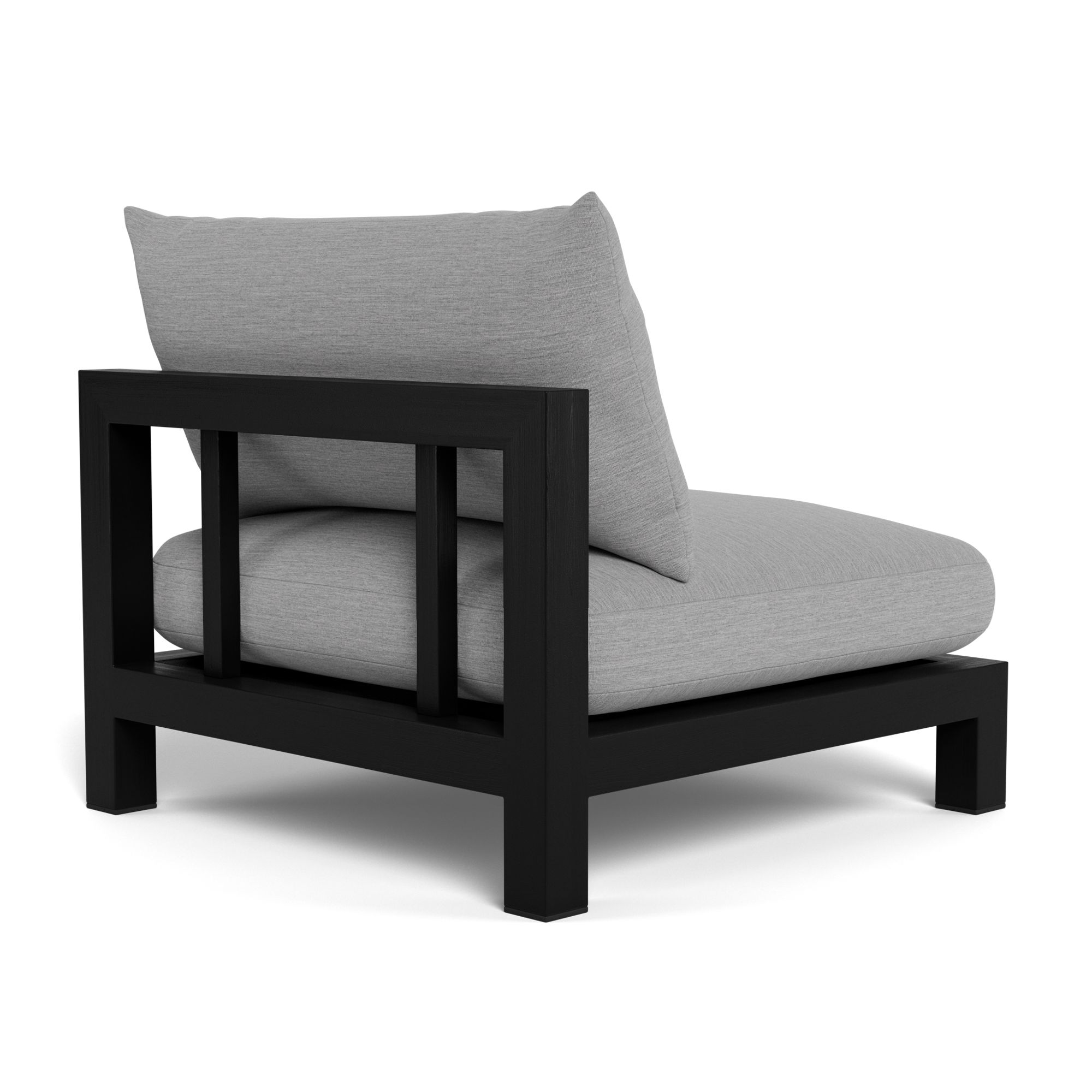 Harbour Pacific Armless Single - Teak Charcoal, Lisos Piedra, Batyline Black