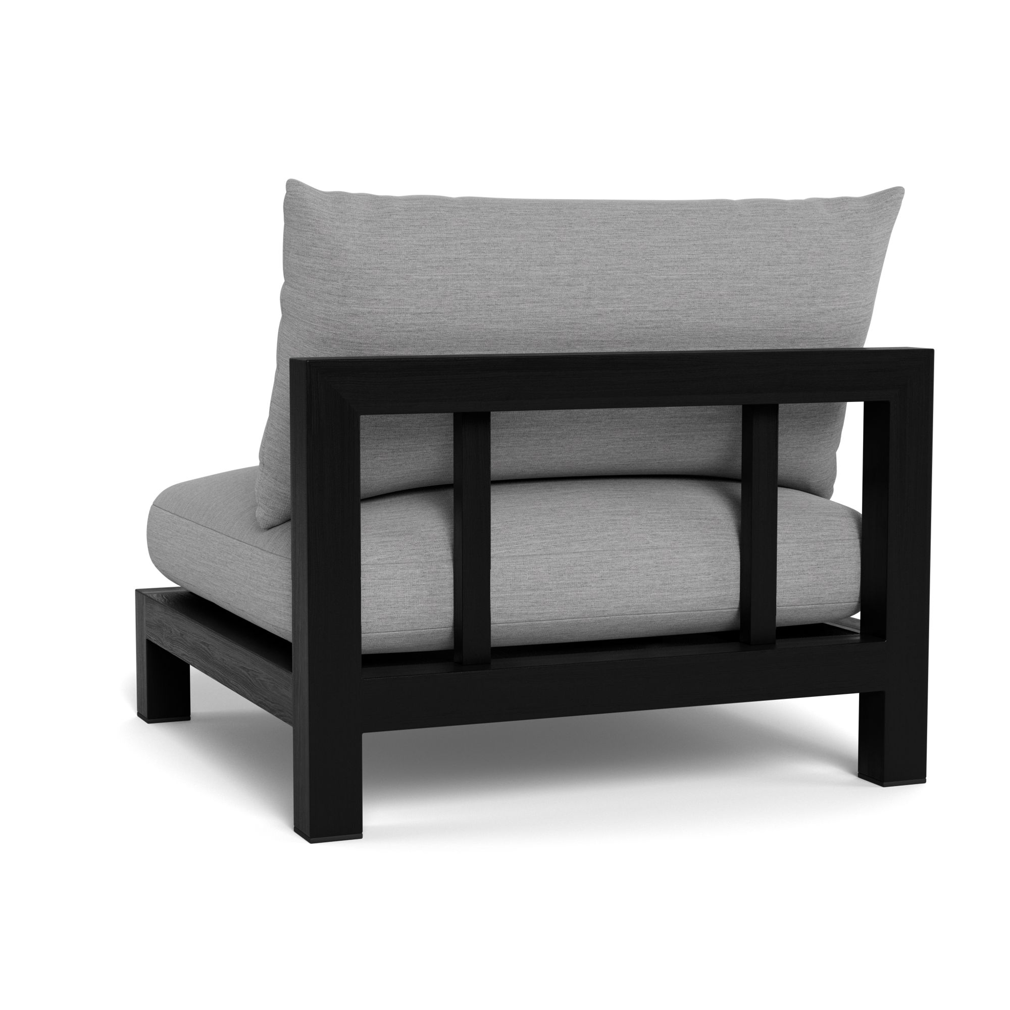 Harbour Pacific Armless Single - Teak Charcoal, Lisos Piedra, Batyline Black