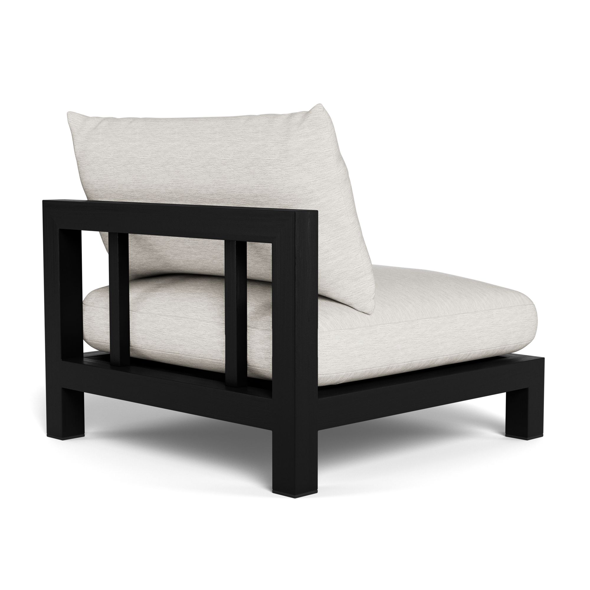 Harbour Pacific Armless Single - Teak Charcoal, Cast Silver, Batyline Black