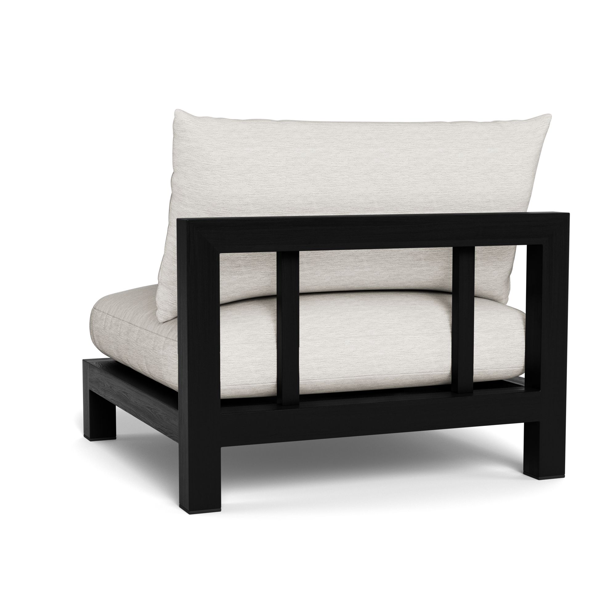 Harbour Pacific Armless Single - Teak Charcoal, Cast Silver, Batyline Black