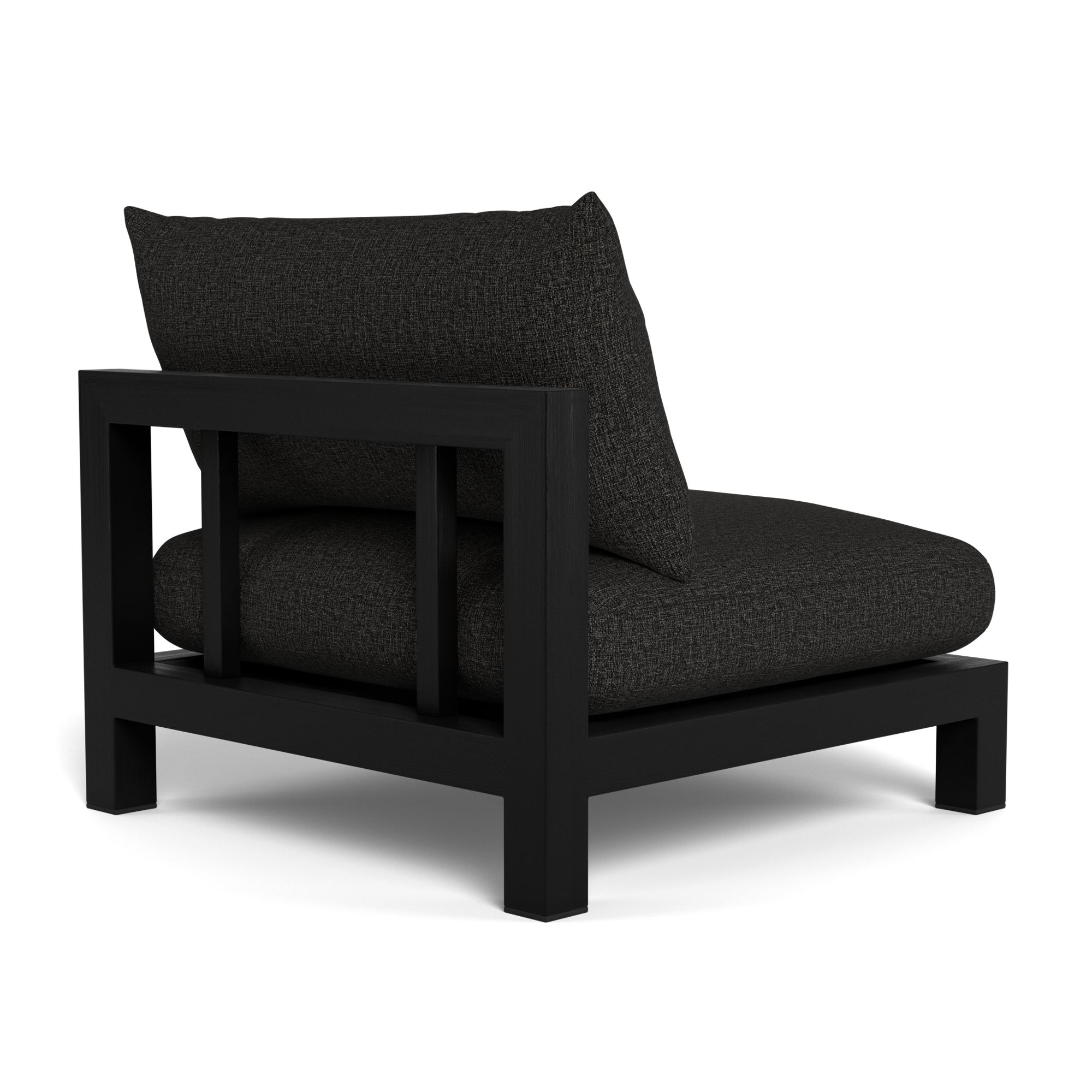 Harbour Pacific Armless Single - Teak Charcoal, Copacabana Midnight, Batyline Black