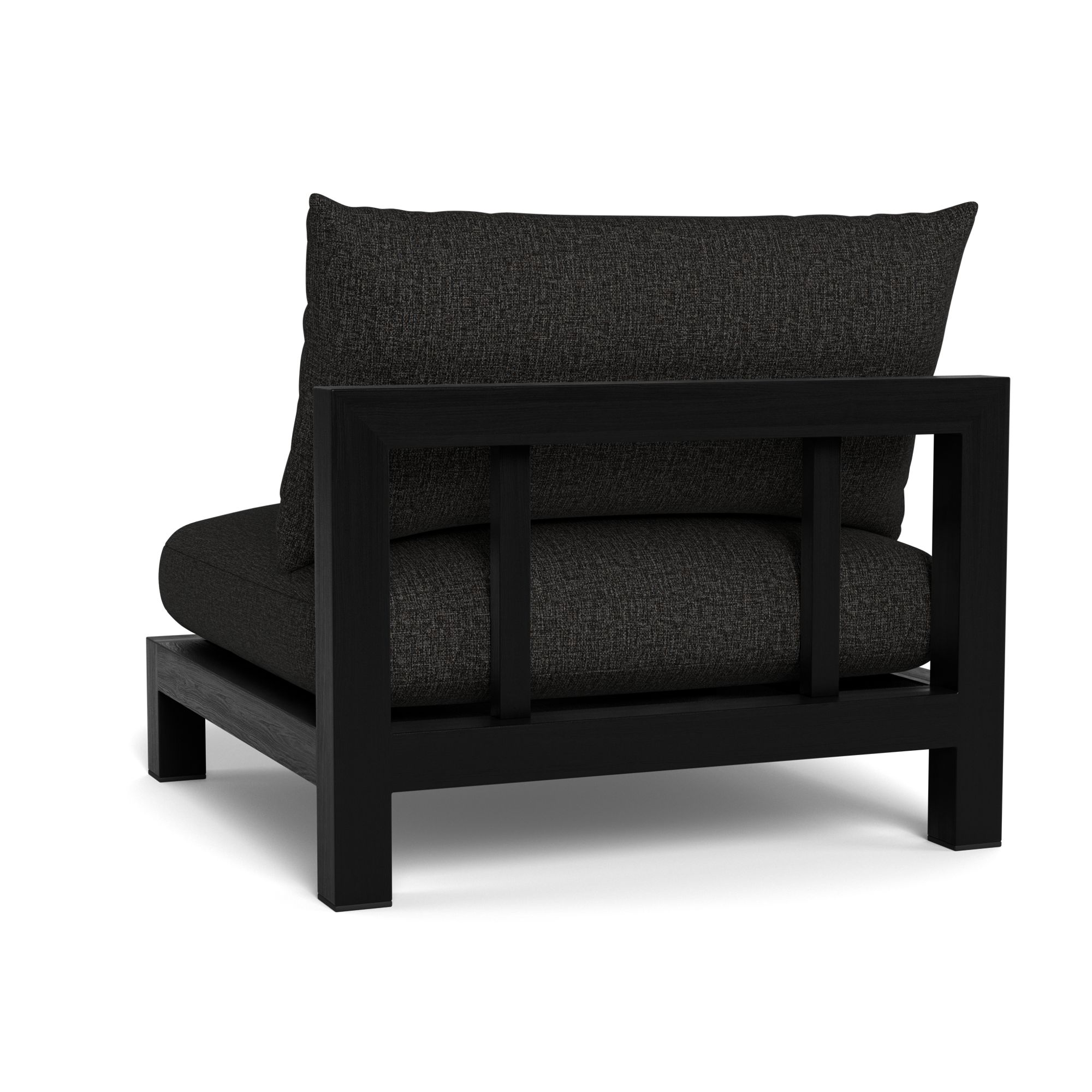 Harbour Pacific Armless Single - Teak Charcoal, Copacabana Midnight, Batyline Black