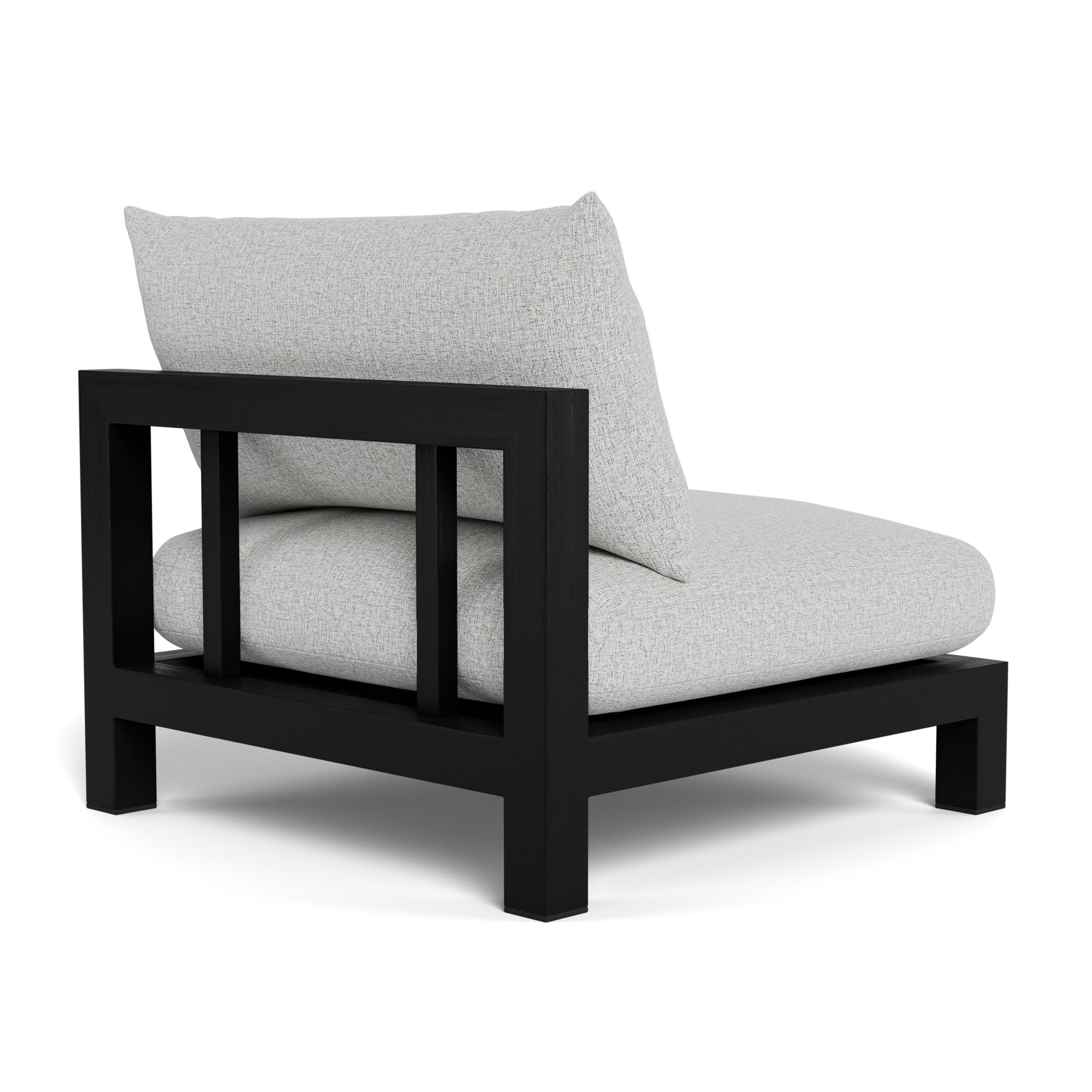 Harbour Pacific Armless Single - Teak Charcoal, Copacabana Sand, Batyline Black