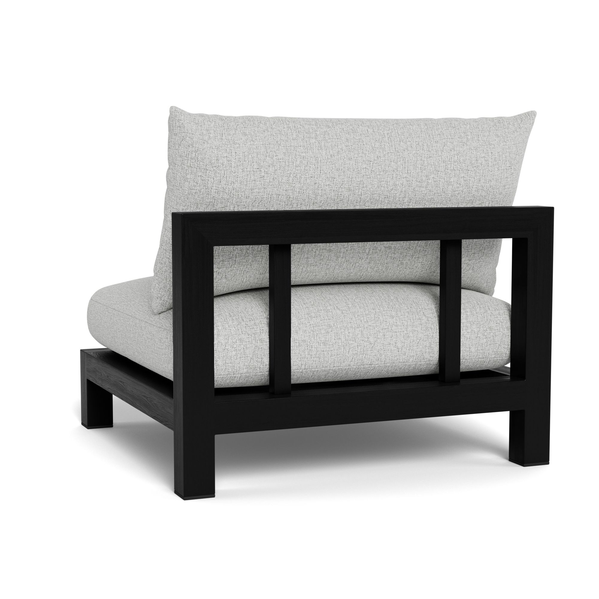 Harbour Pacific Armless Single - Teak Charcoal, Copacabana Sand, Batyline Black