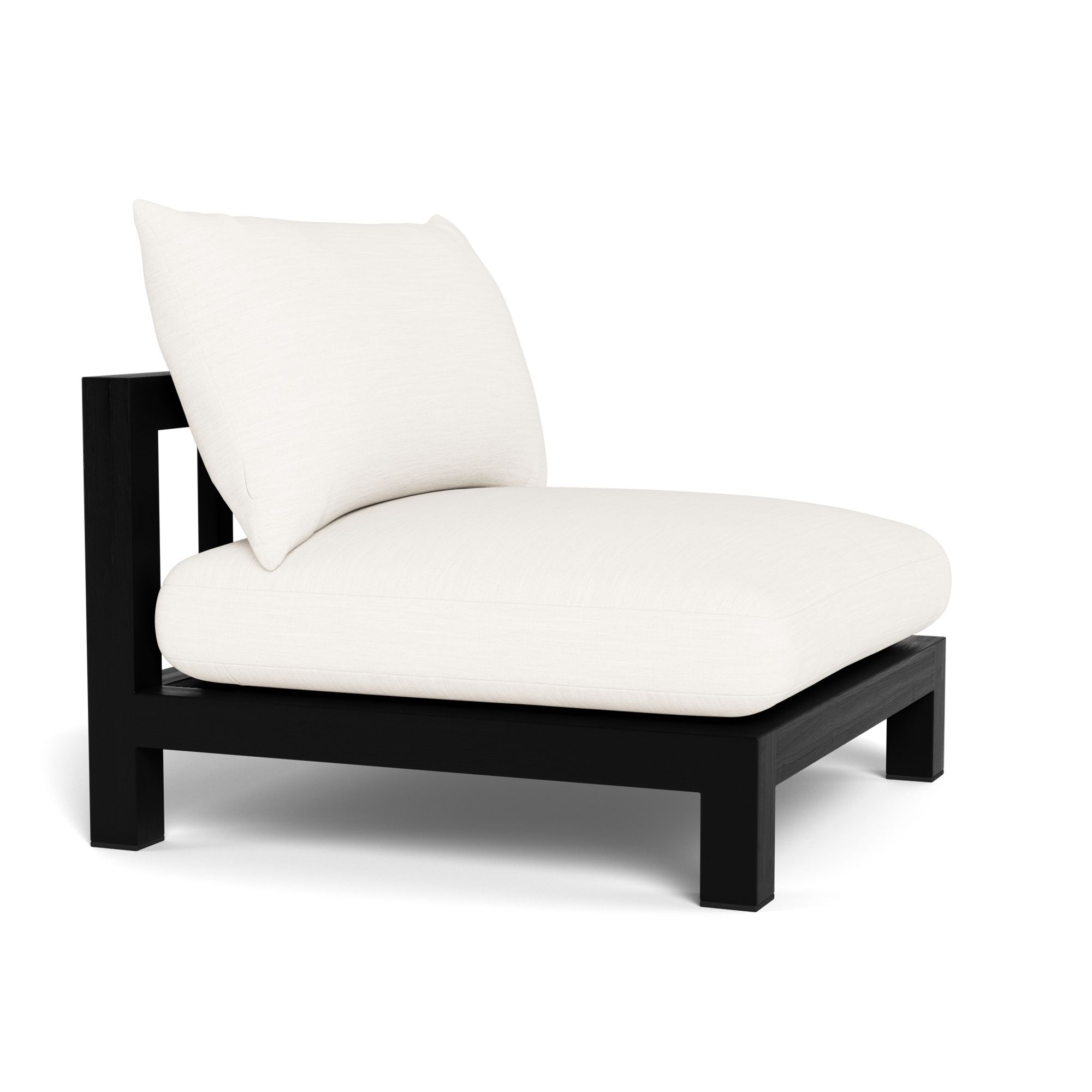 Harbour Pacific Armless Single - Teak Charcoal, Panama Blanco, Batyline Black