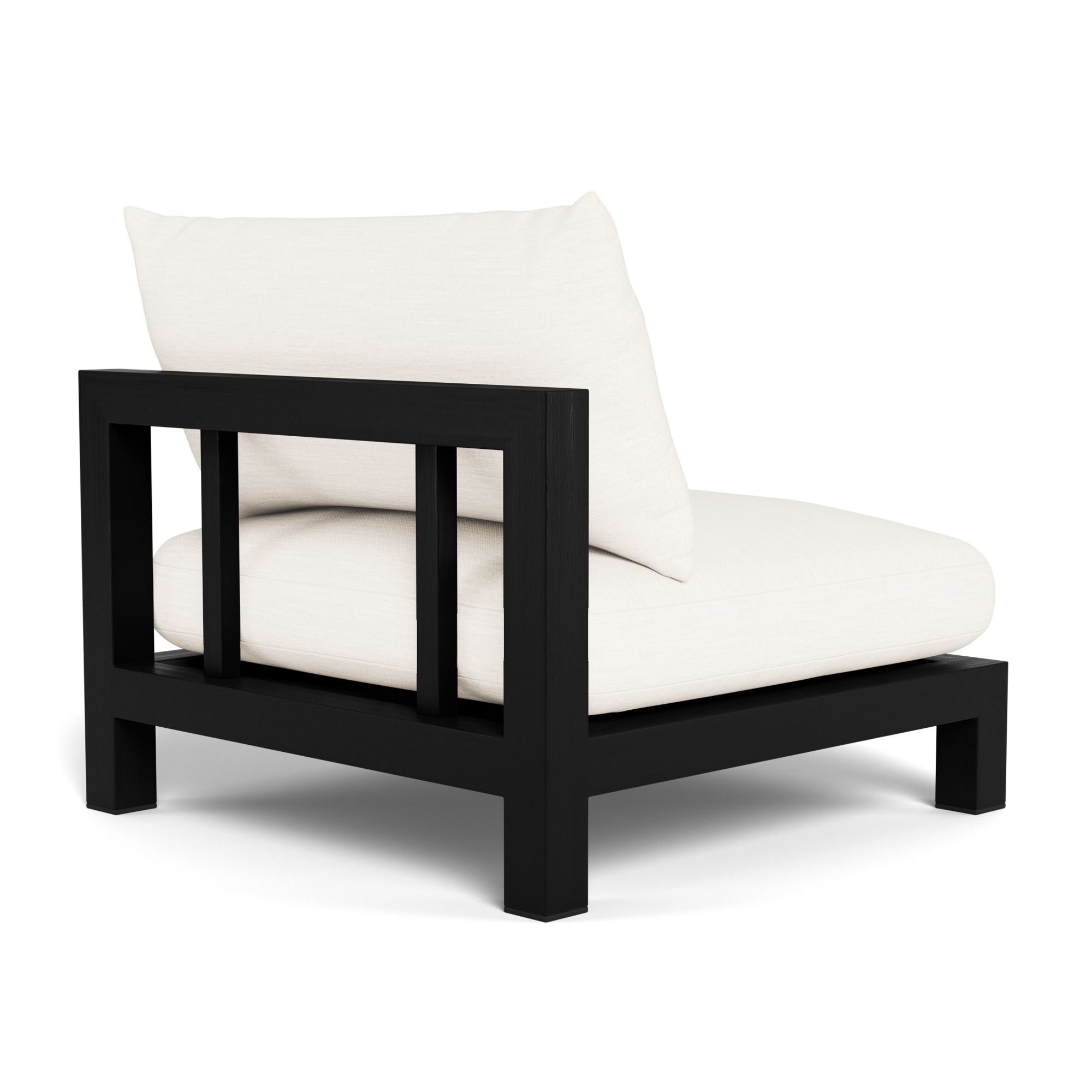 Harbour Pacific Armless Single - Teak Charcoal, Panama Blanco, Batyline Black