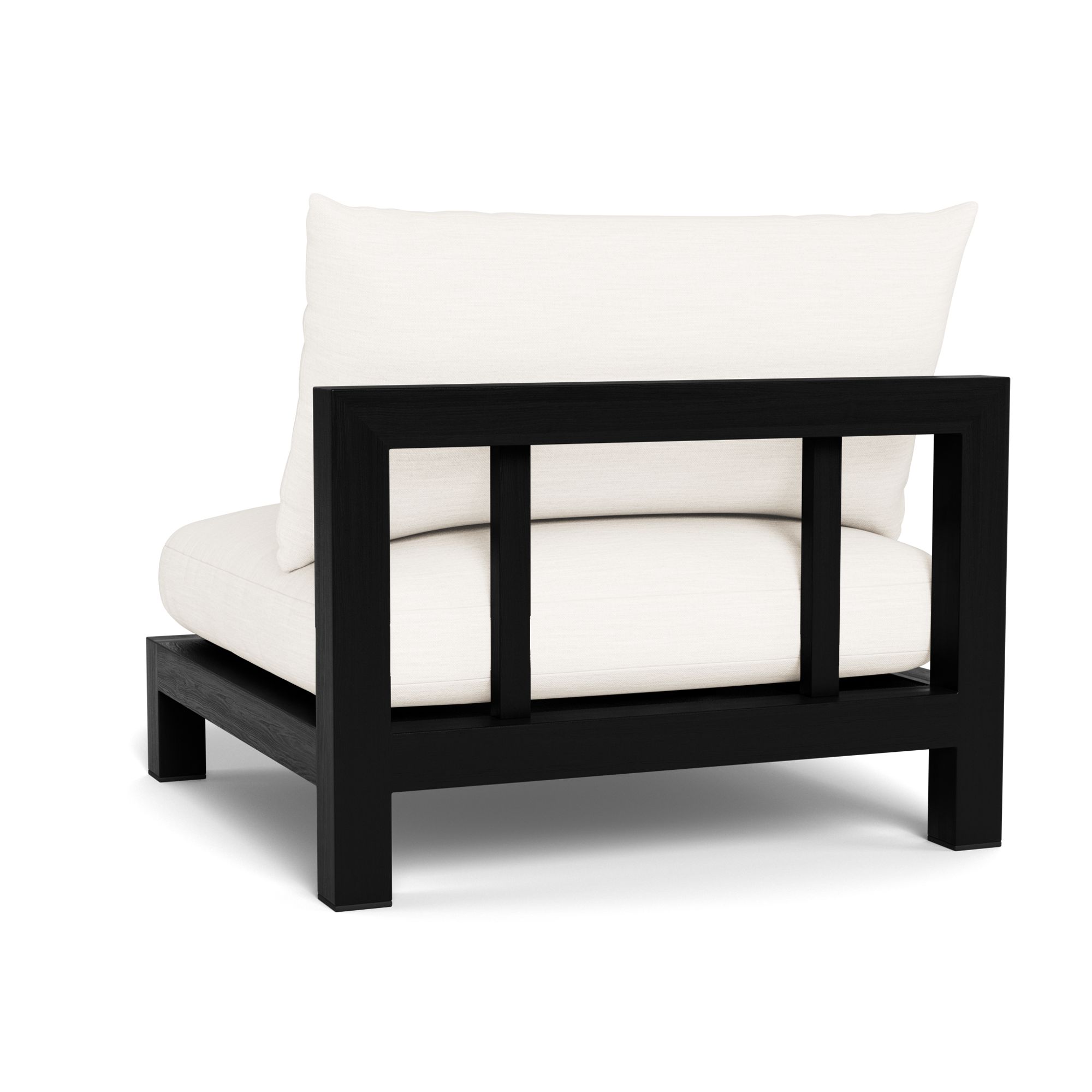 Harbour Pacific Armless Single - Teak Charcoal, Panama Blanco, Batyline Black