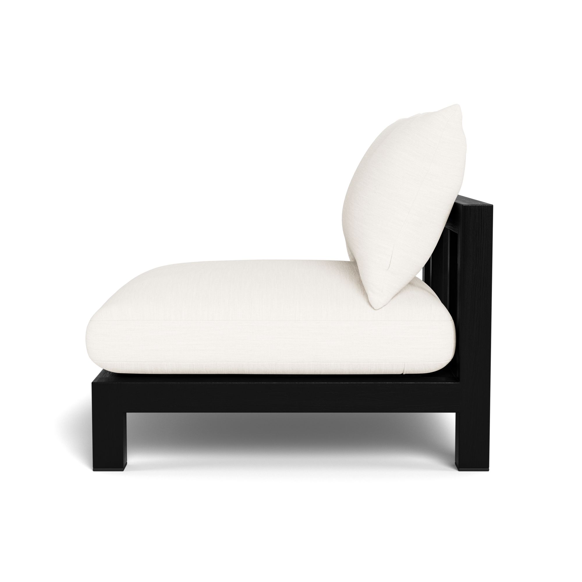 Harbour Pacific Armless Single - Teak Charcoal, Panama Blanco, Batyline Black