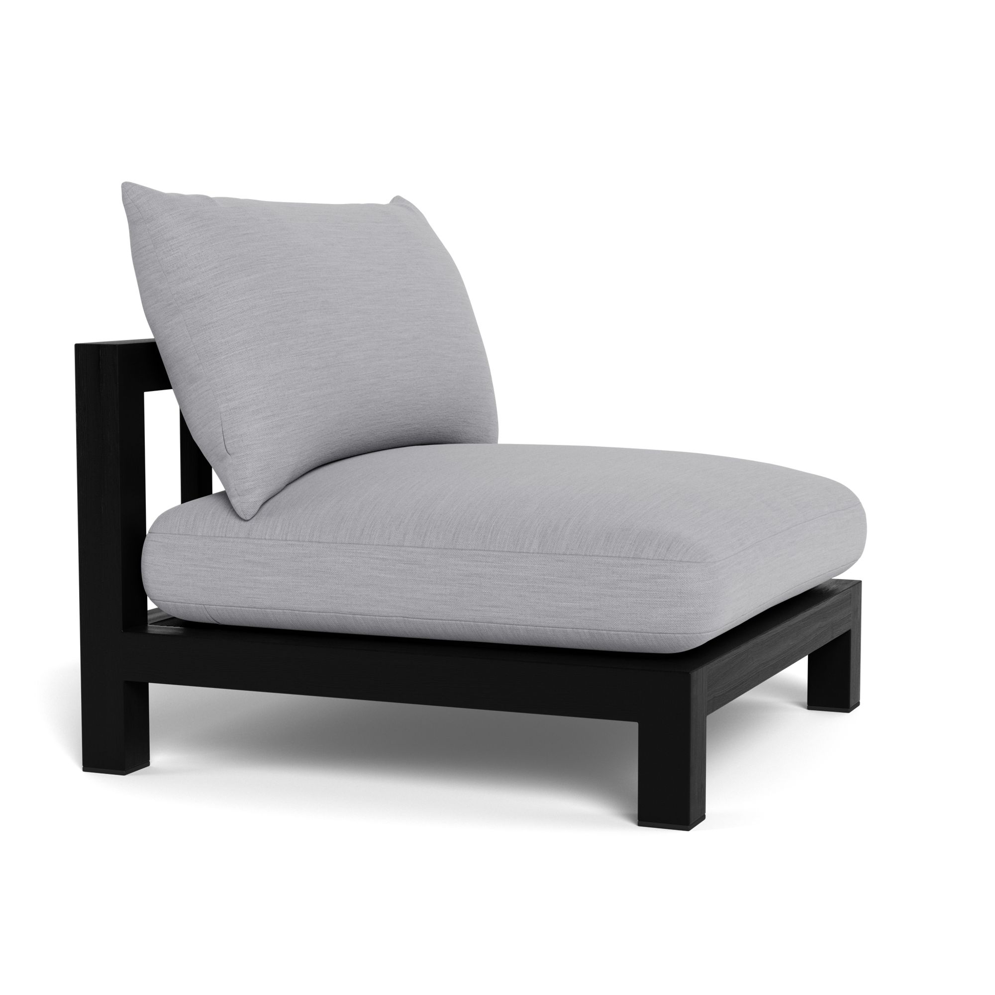 Harbour Pacific Armless Single - Teak Charcoal, Panama Cloud, Batyline Black