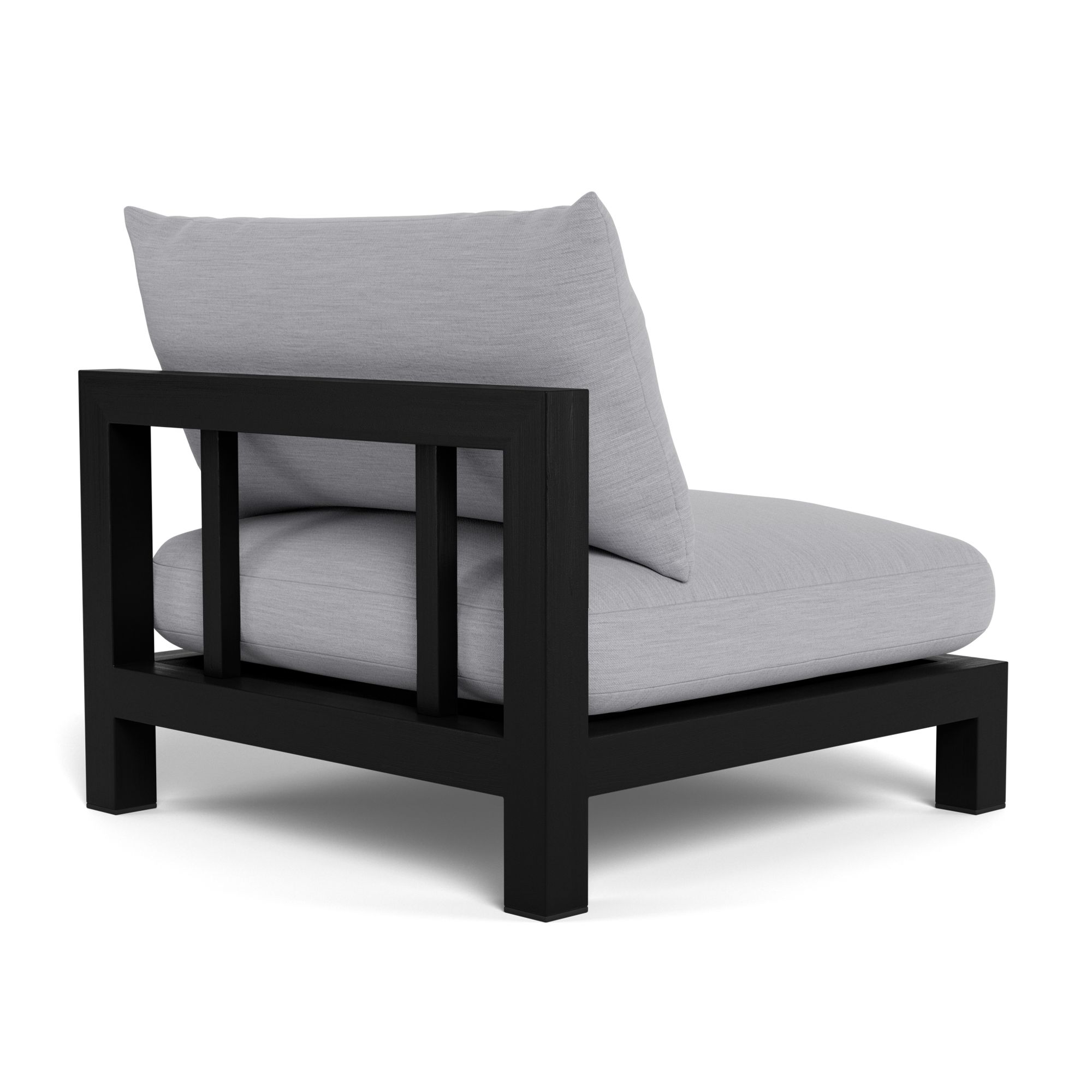 Harbour Pacific Armless Single - Teak Charcoal, Panama Cloud, Batyline Black