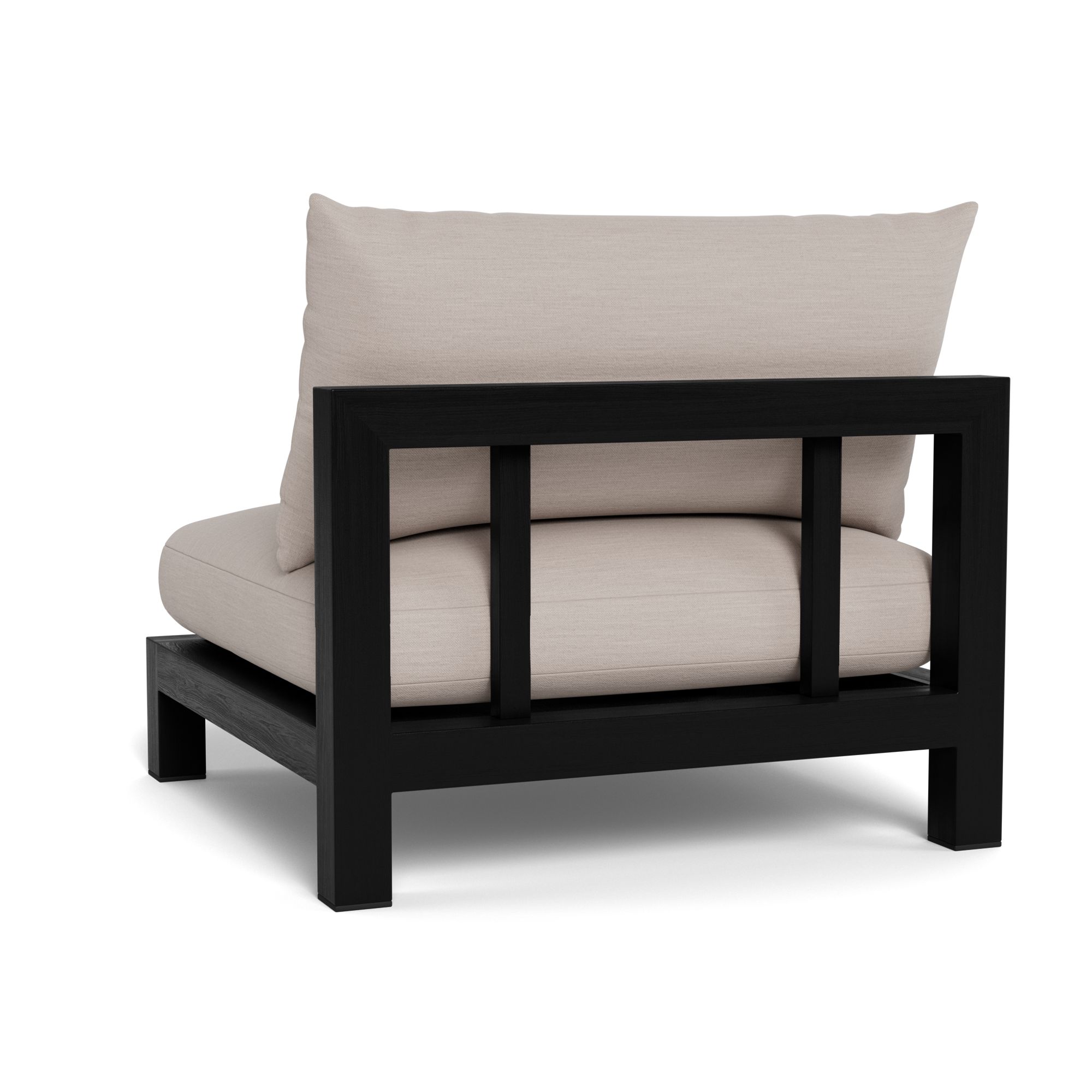 Harbour Pacific Armless Single - Teak Charcoal, Panama Marble, Batyline Black