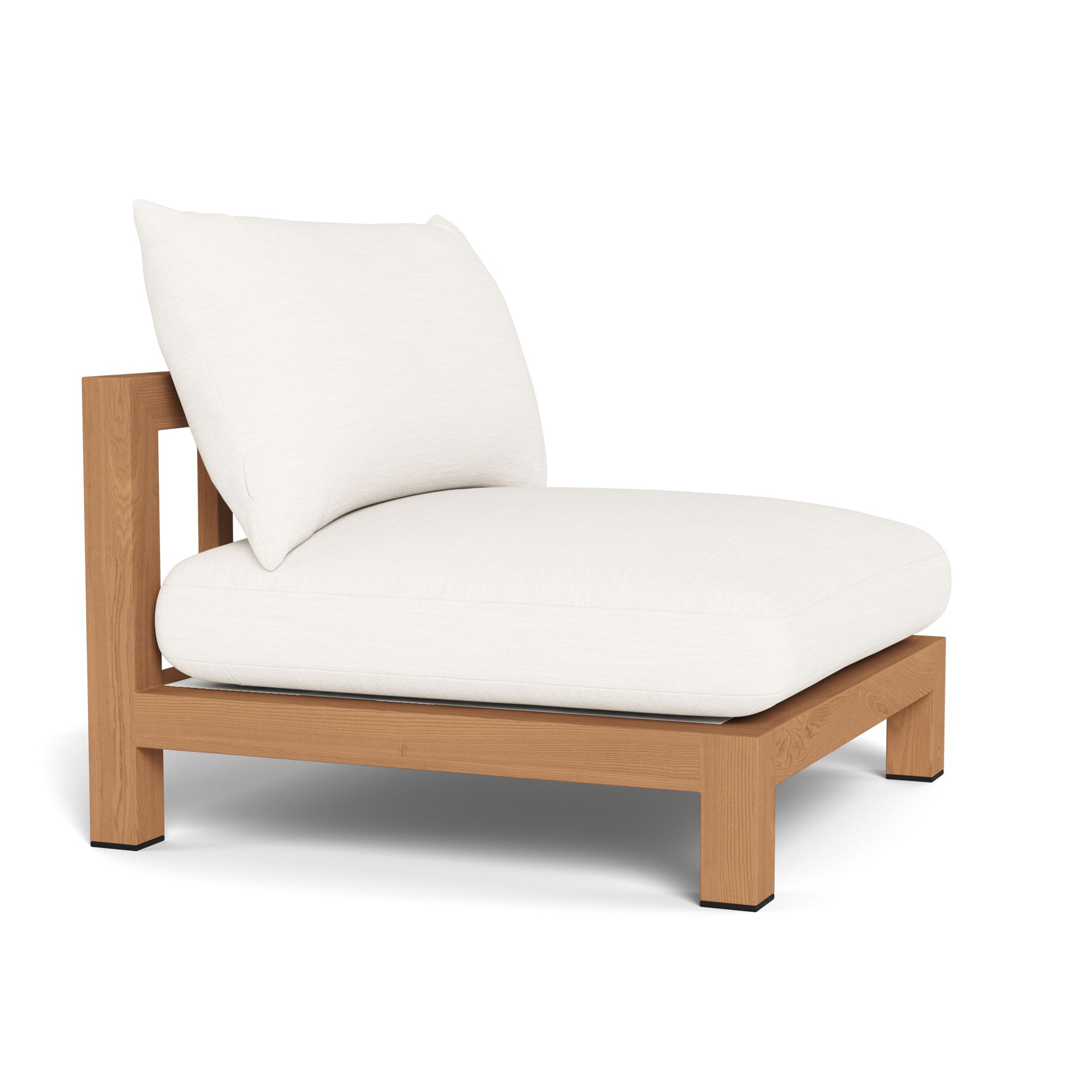 Harbour Pacific Armless Single - Teak Natural, Panama Blanco, Batyline White