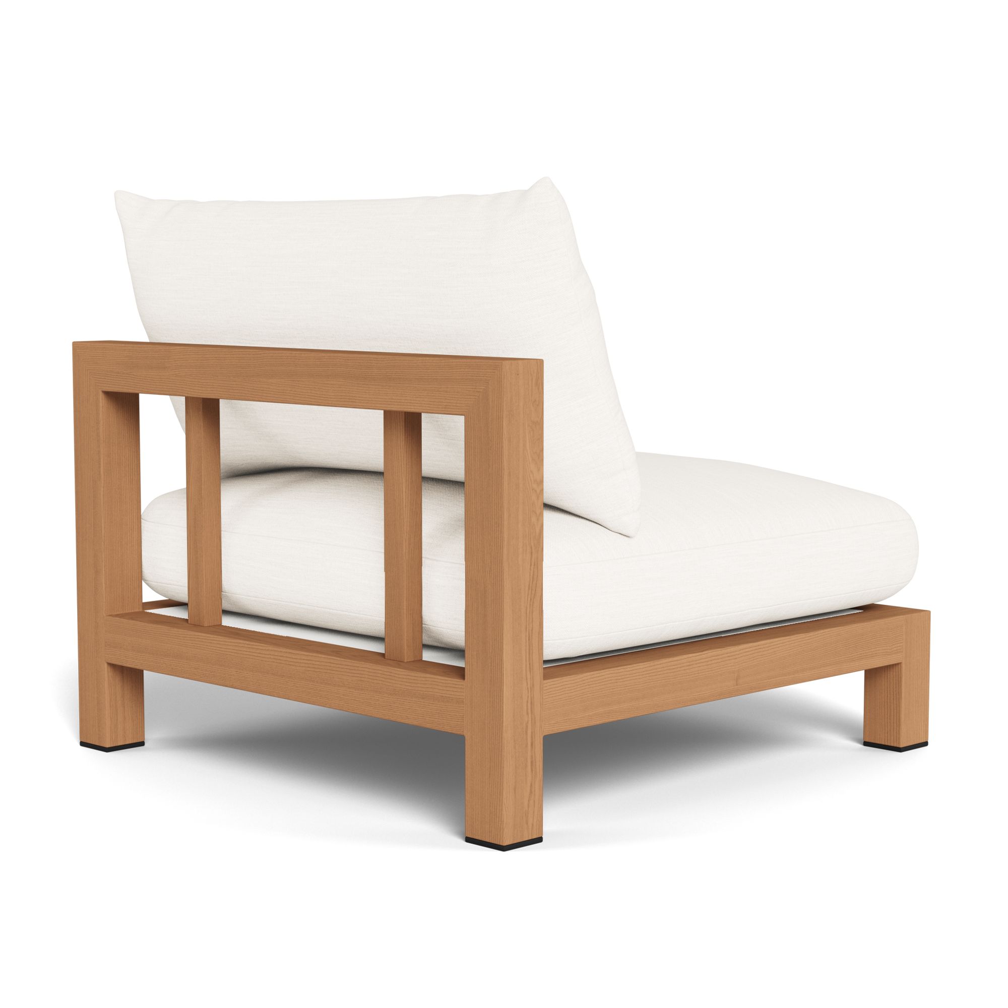 Harbour Pacific Armless Single - Teak Natural, Panama Blanco, Batyline White