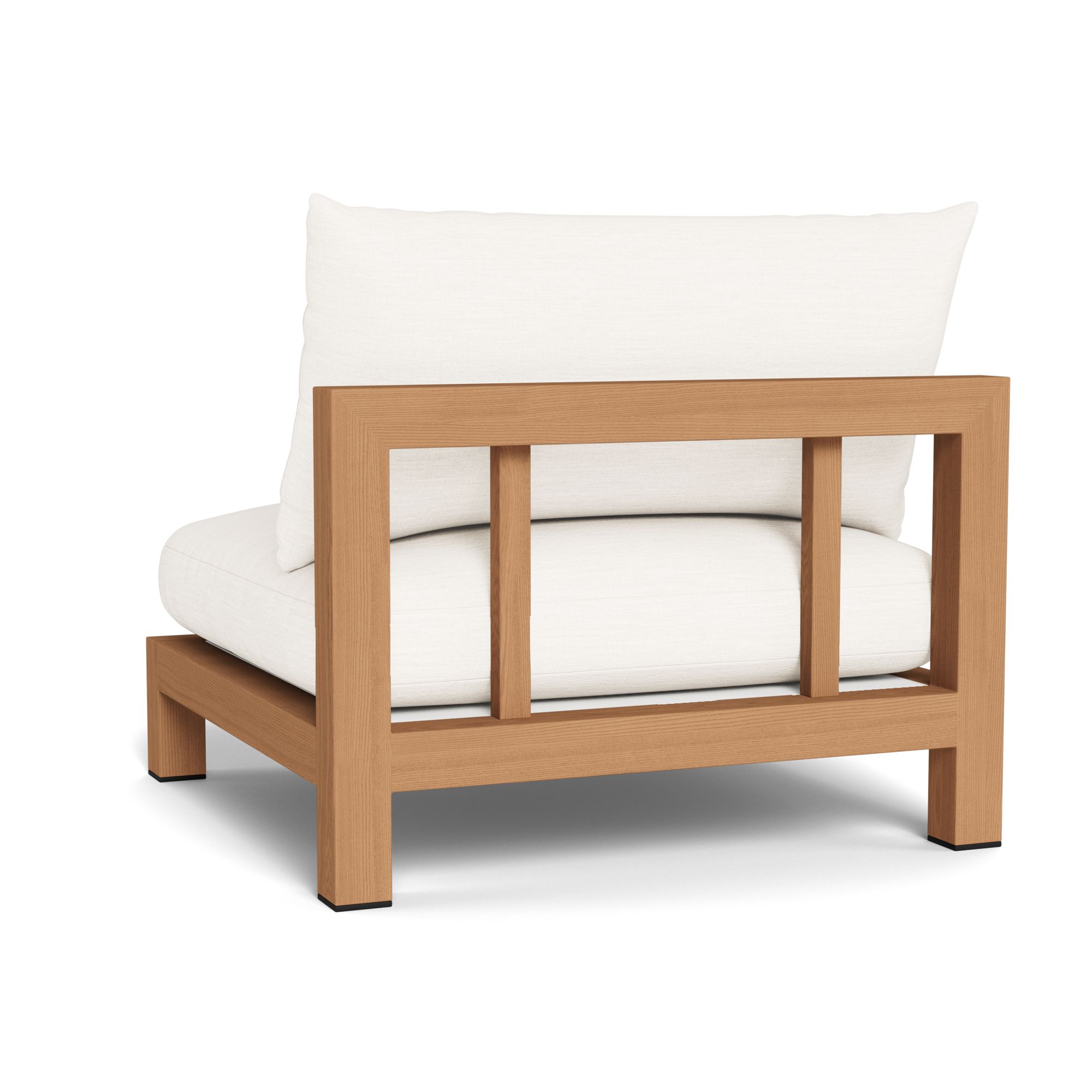 Harbour Pacific Armless Single - Teak Natural, Panama Blanco, Batyline White