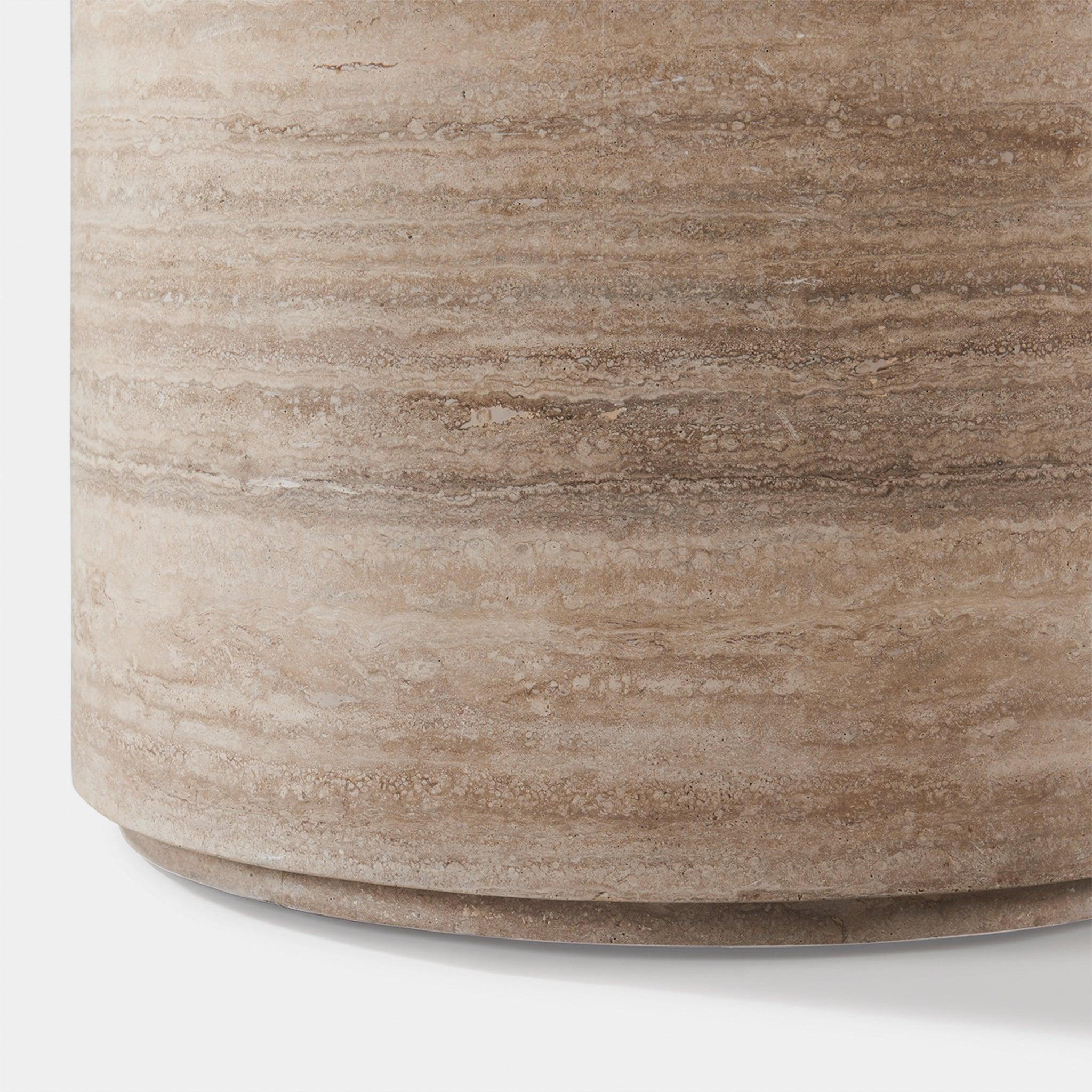 Harbour Stone Planter - 22" Round, \ Travertine Natural