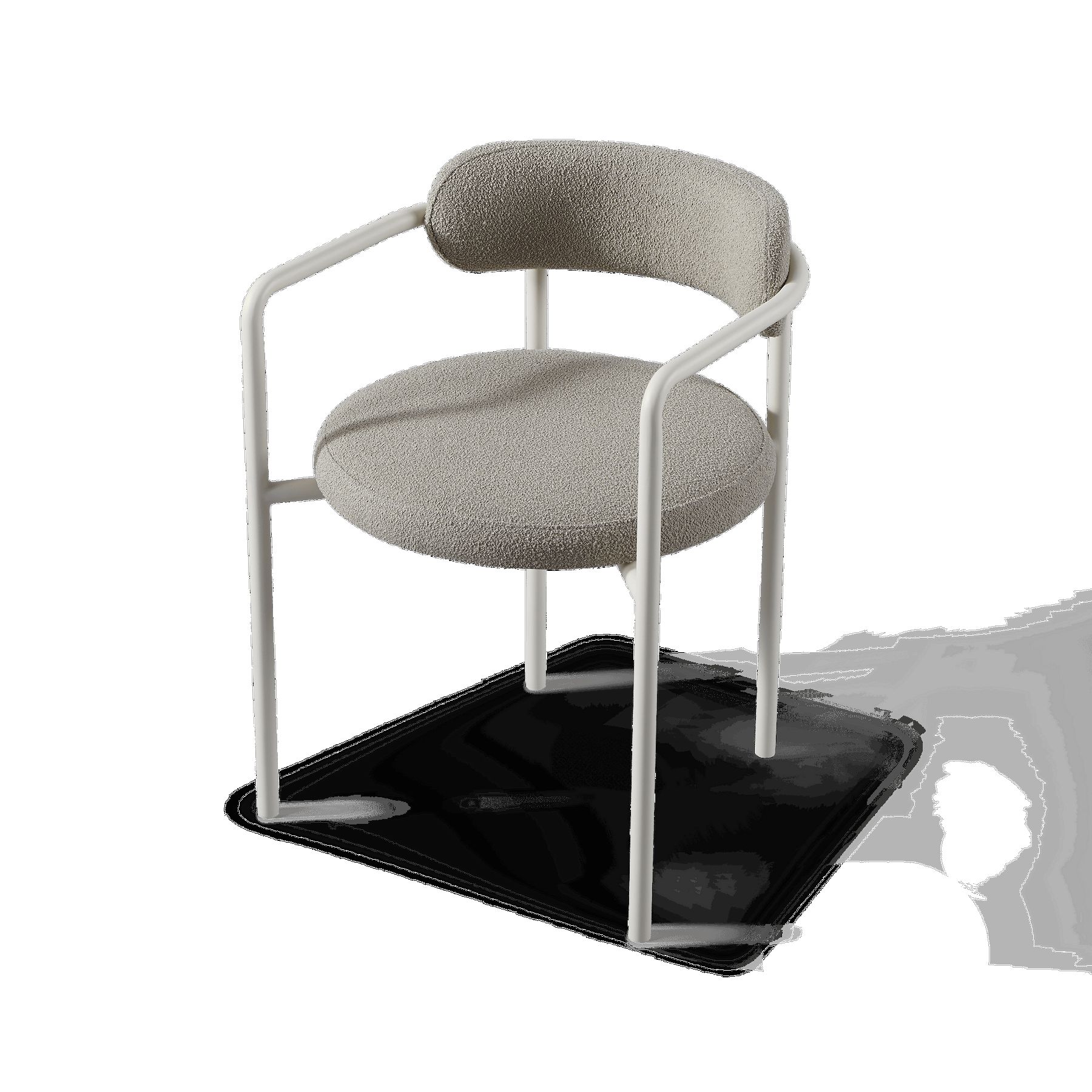 Harbour Porto Aluminum Dining Chair - Aluminum Asteroid, Lisos Grafito