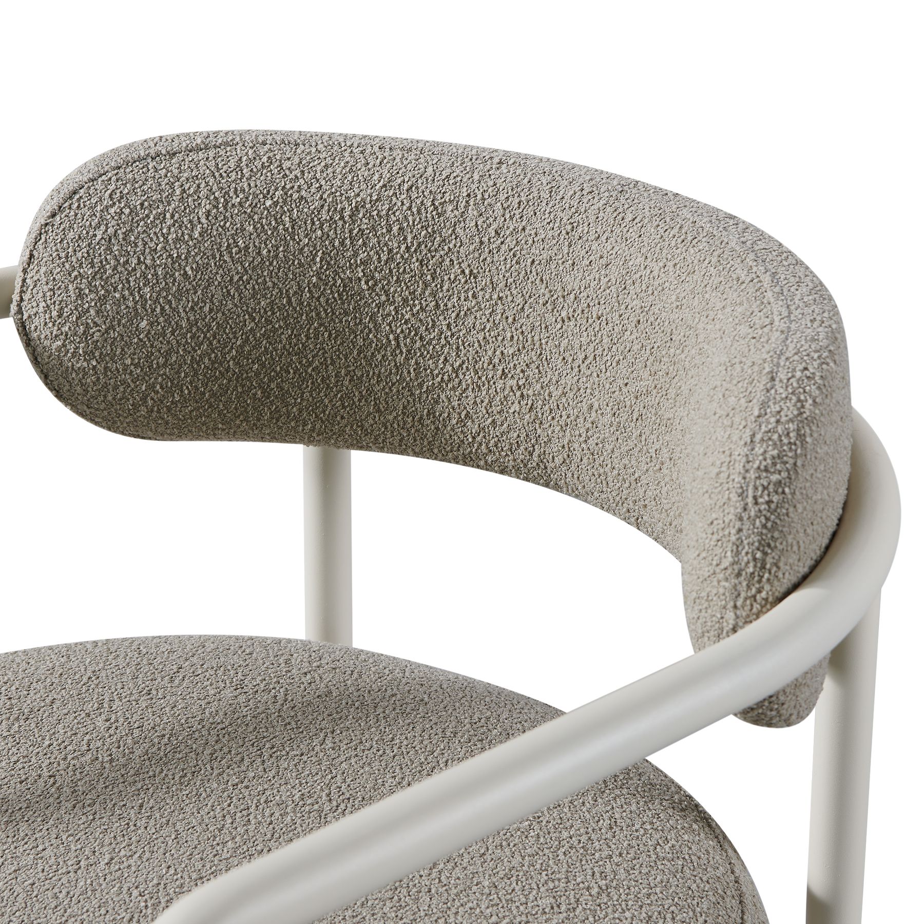 Harbour Porto Aluminum Dining Chair - Aluminum Asteroid, Copacabana Sand