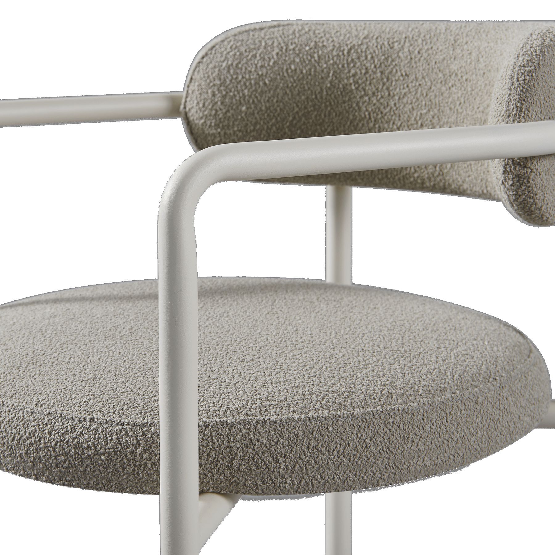 Harbour Porto Aluminum Dining Chair - Aluminum Asteroid, Riviera Stone