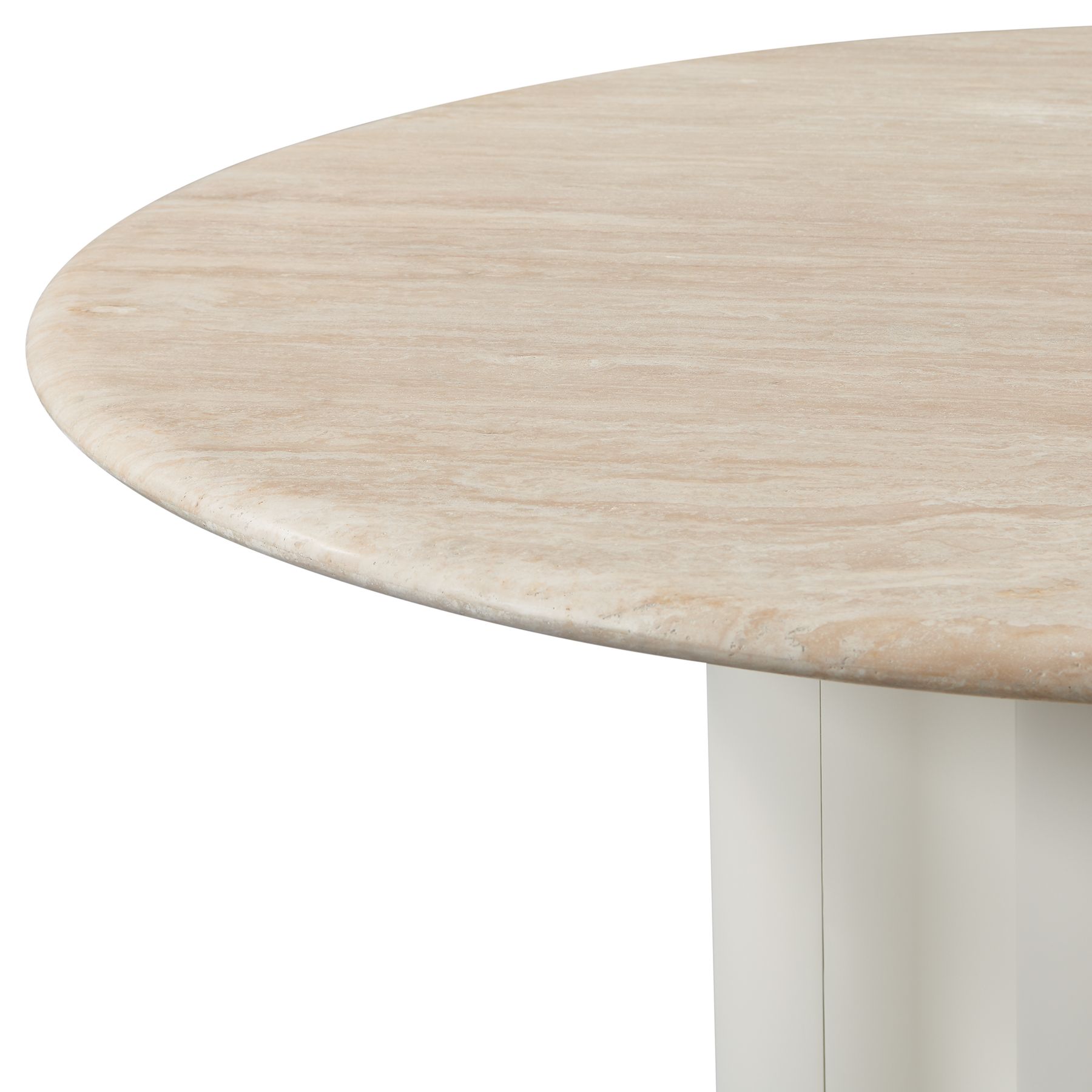 Harbour Porto Aluminum Round Dining Table 60" - Aluminum Asteroid, Travertine Dark Gray