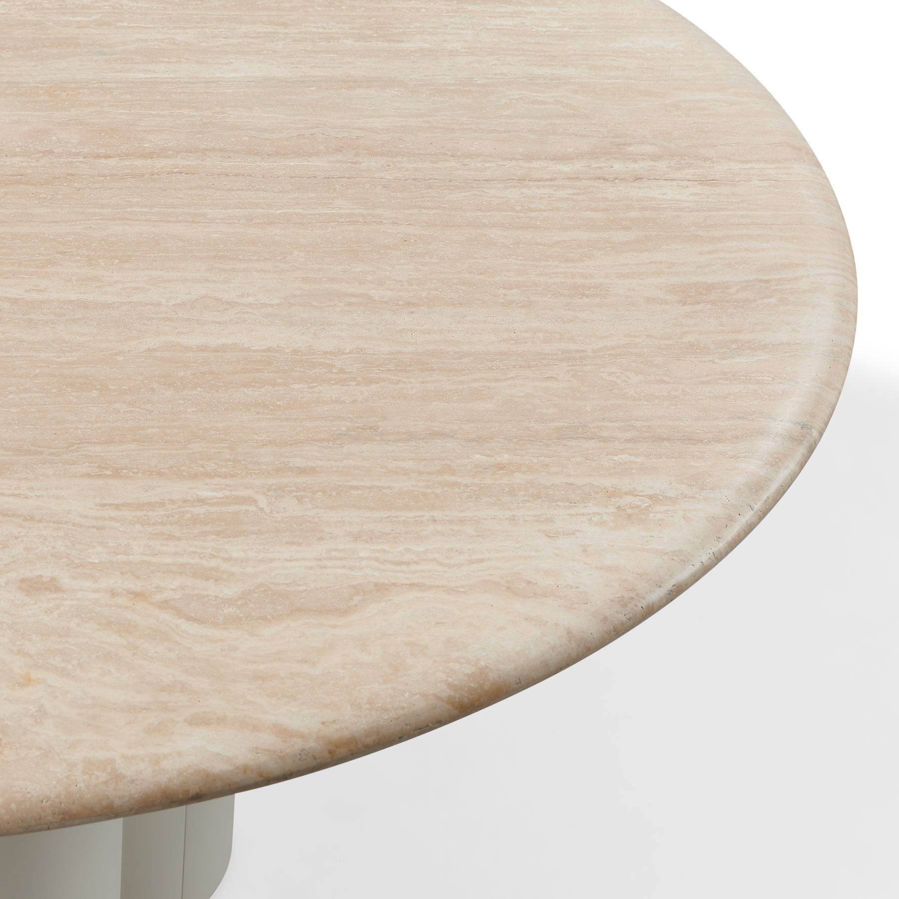 Harbour Porto Aluminum Round Dining Table 60" - Aluminum Asteroid, Travertine Dark Gray