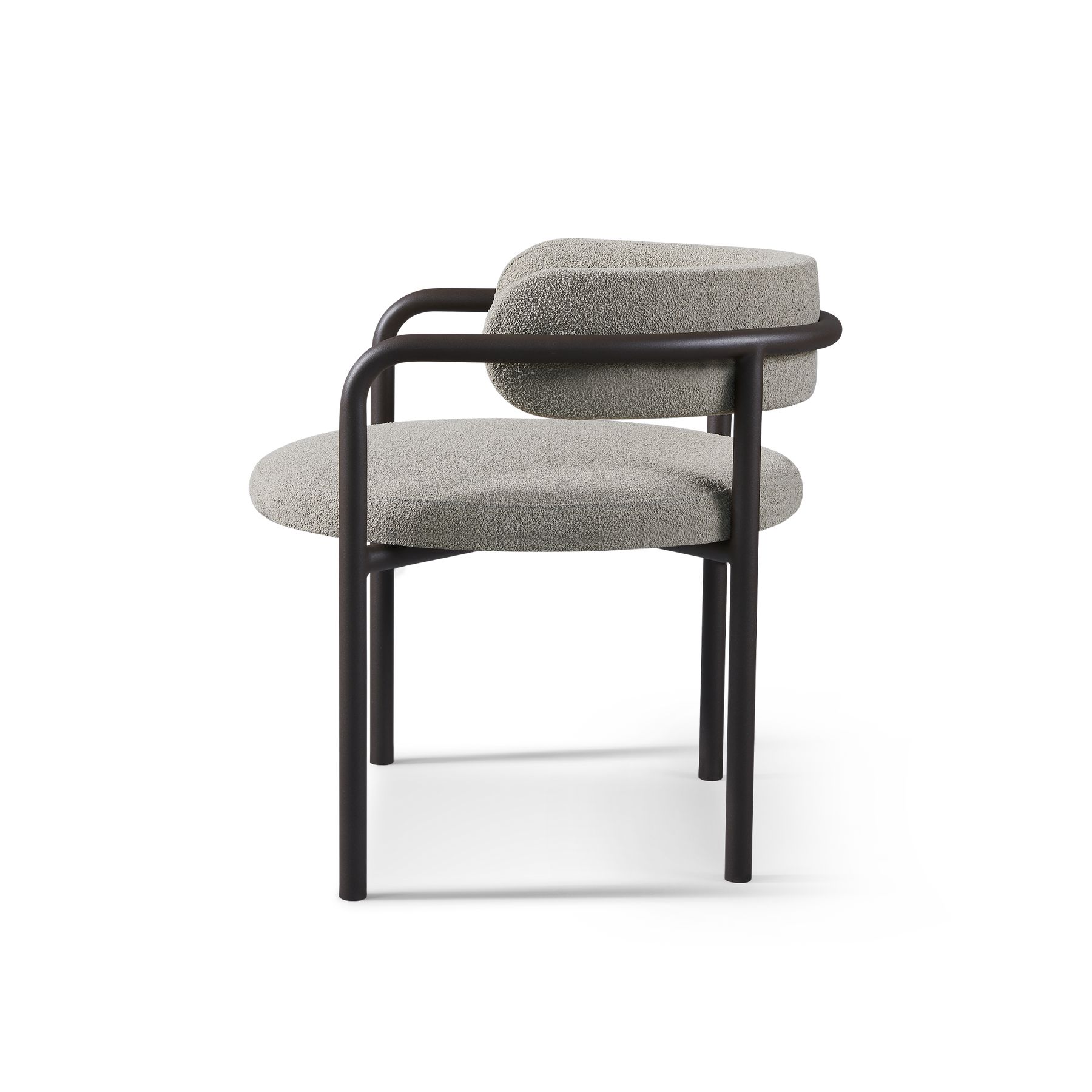 Harbour Porto Aluminum Club Chair - Aluminum Asteroid, Lisos Piedra