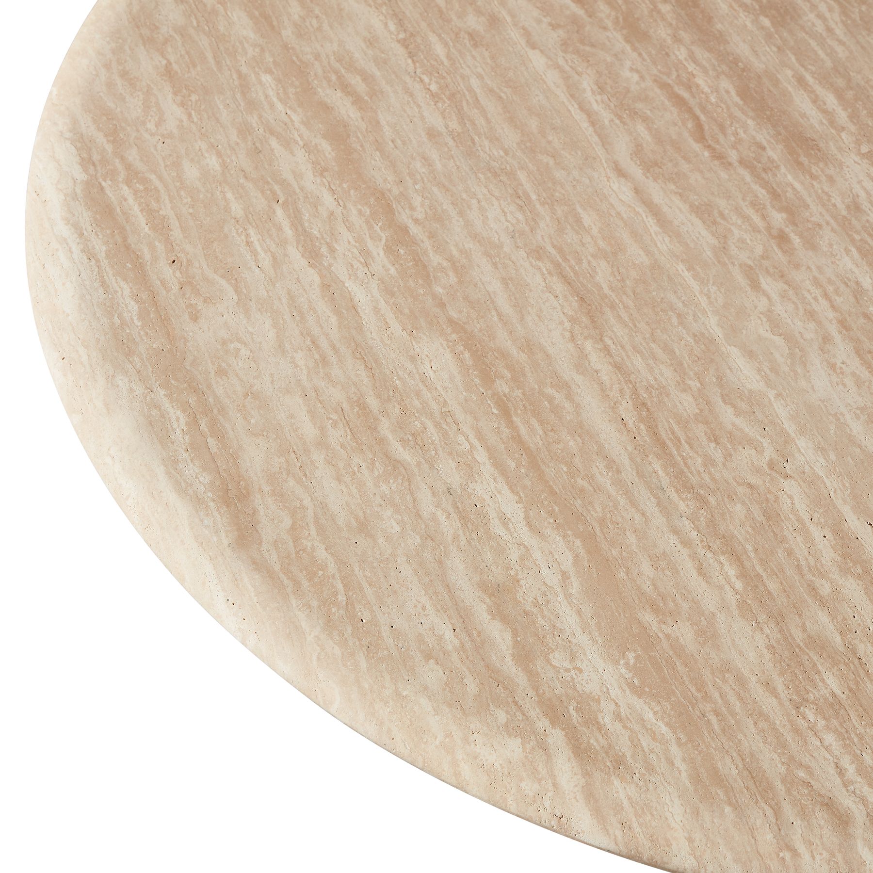 Harbour Porto Travertine Round Coffee Table - Travertine Natural