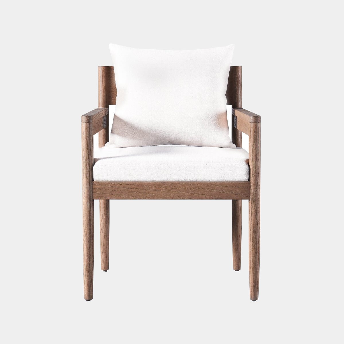 Harbour Rozelle Dining Chair - Oak Brown, Boucle Charcoal