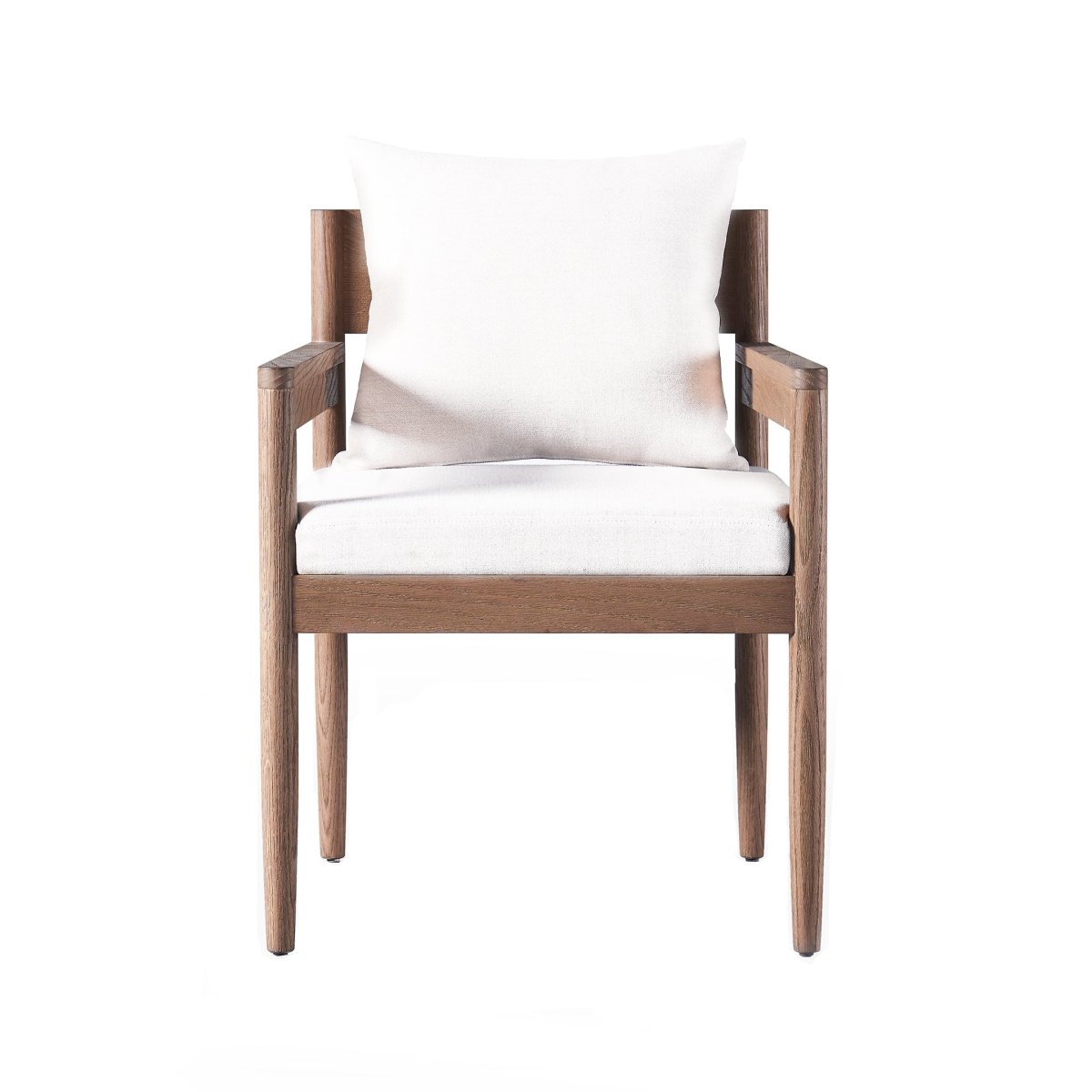 Harbour Rozelle Dining Chair - Oak Brown, Boucle Ivory