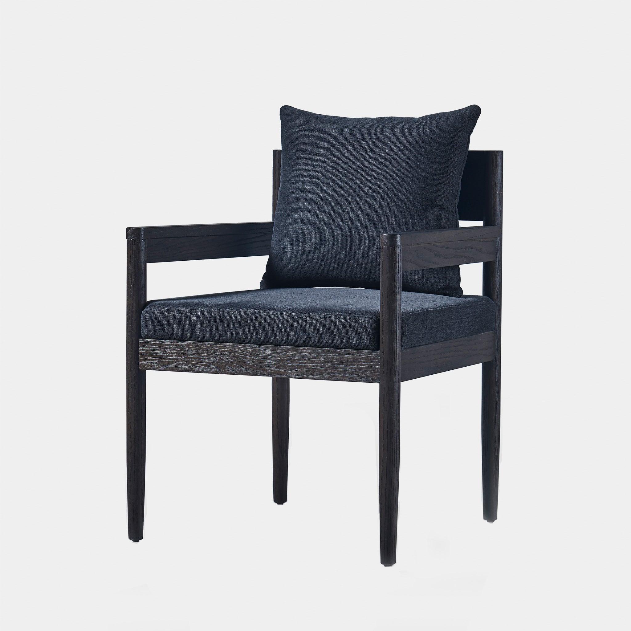 Harbour Rozelle Dining Chair - Oak Brown, Boucle Slate